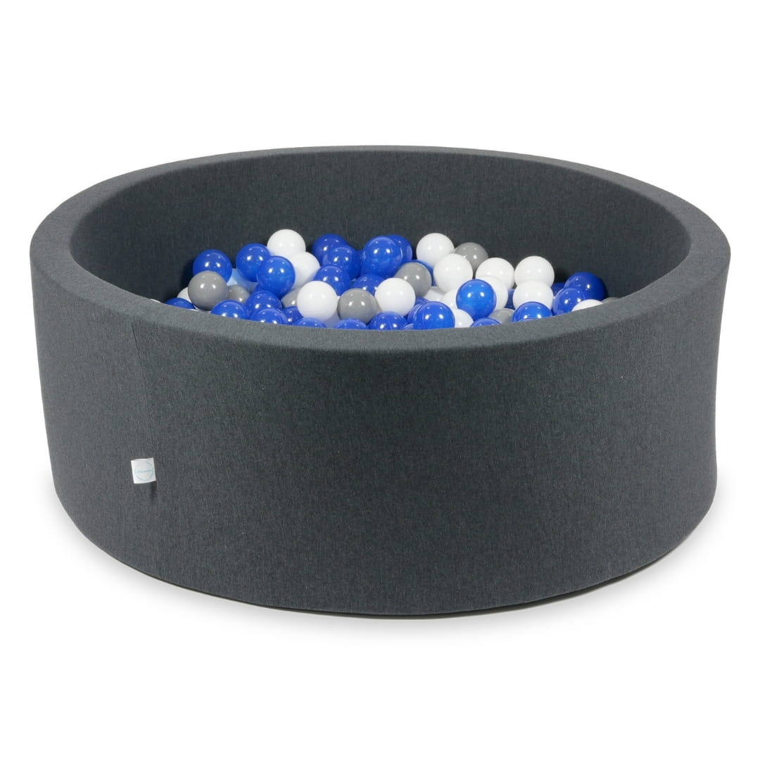 Piscine à Balles 110x40 graphite avec balles 500 pcs (bleu, blanc, gris)