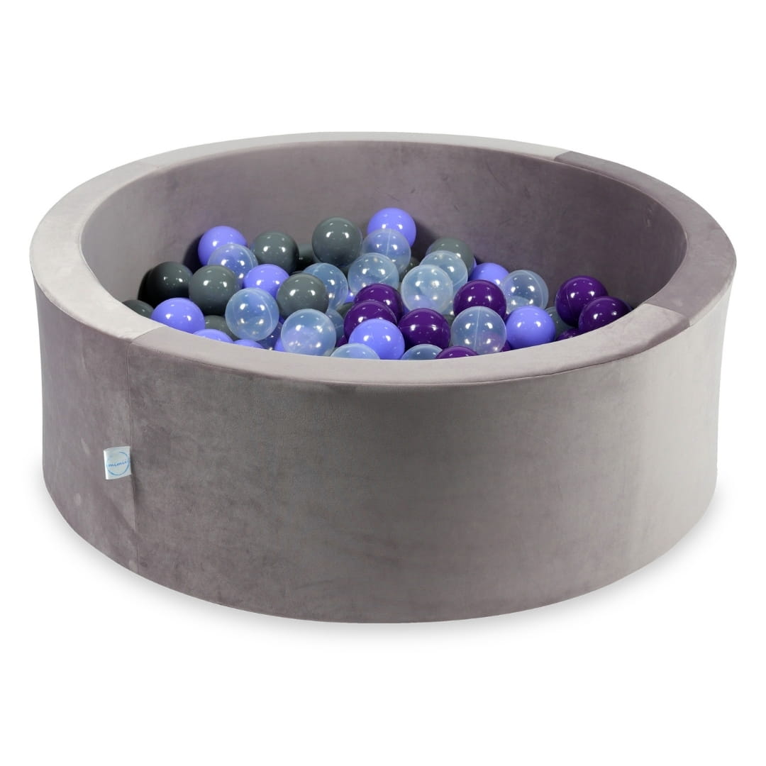 Piscine à Balles 90x30 Velvet lilac avec balles 200 pcs (transparent, bruyère, violet, gris)