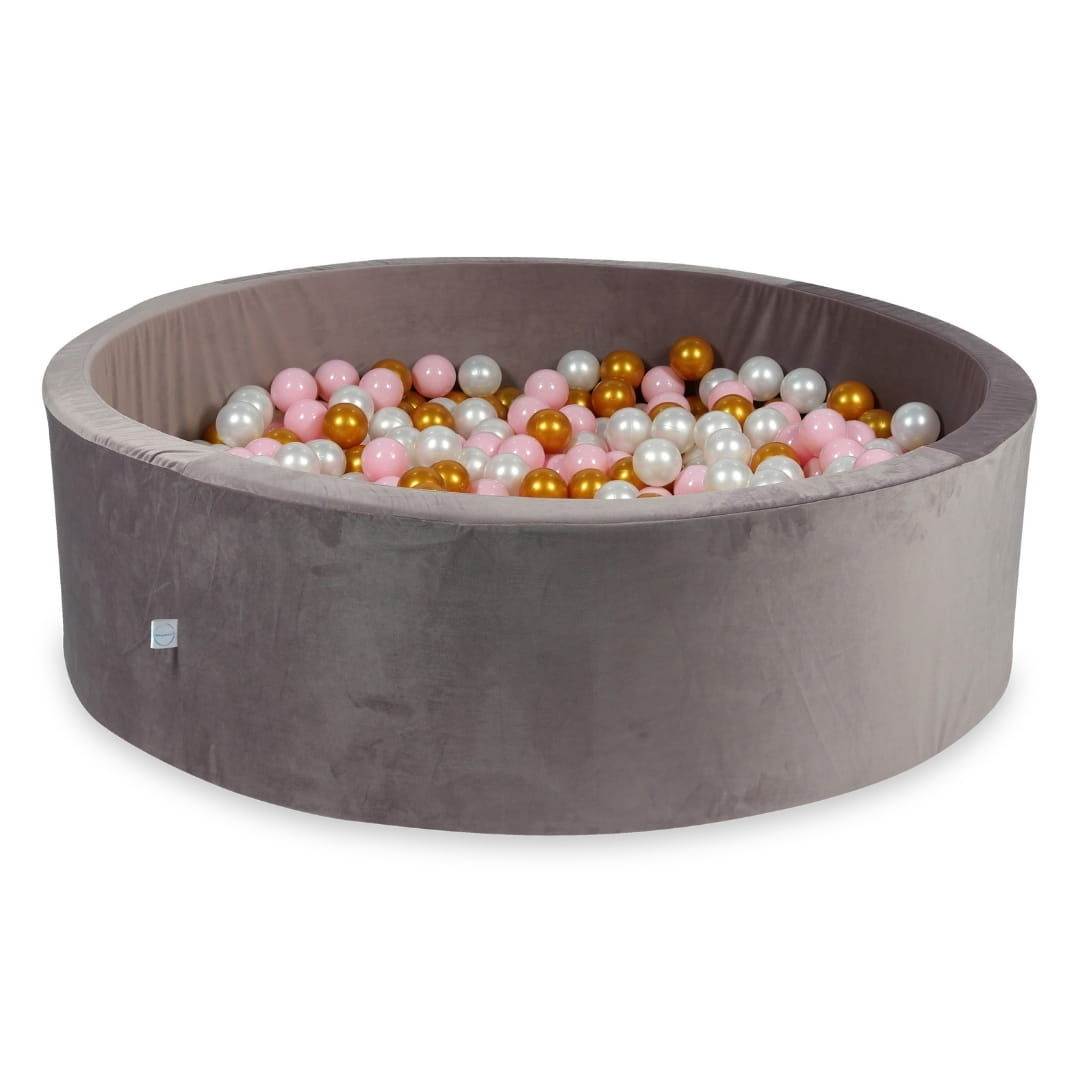 Piscine à Balles 130x40 Velvet lilac avec balles 700 pcs (rose clair, perlé, or)