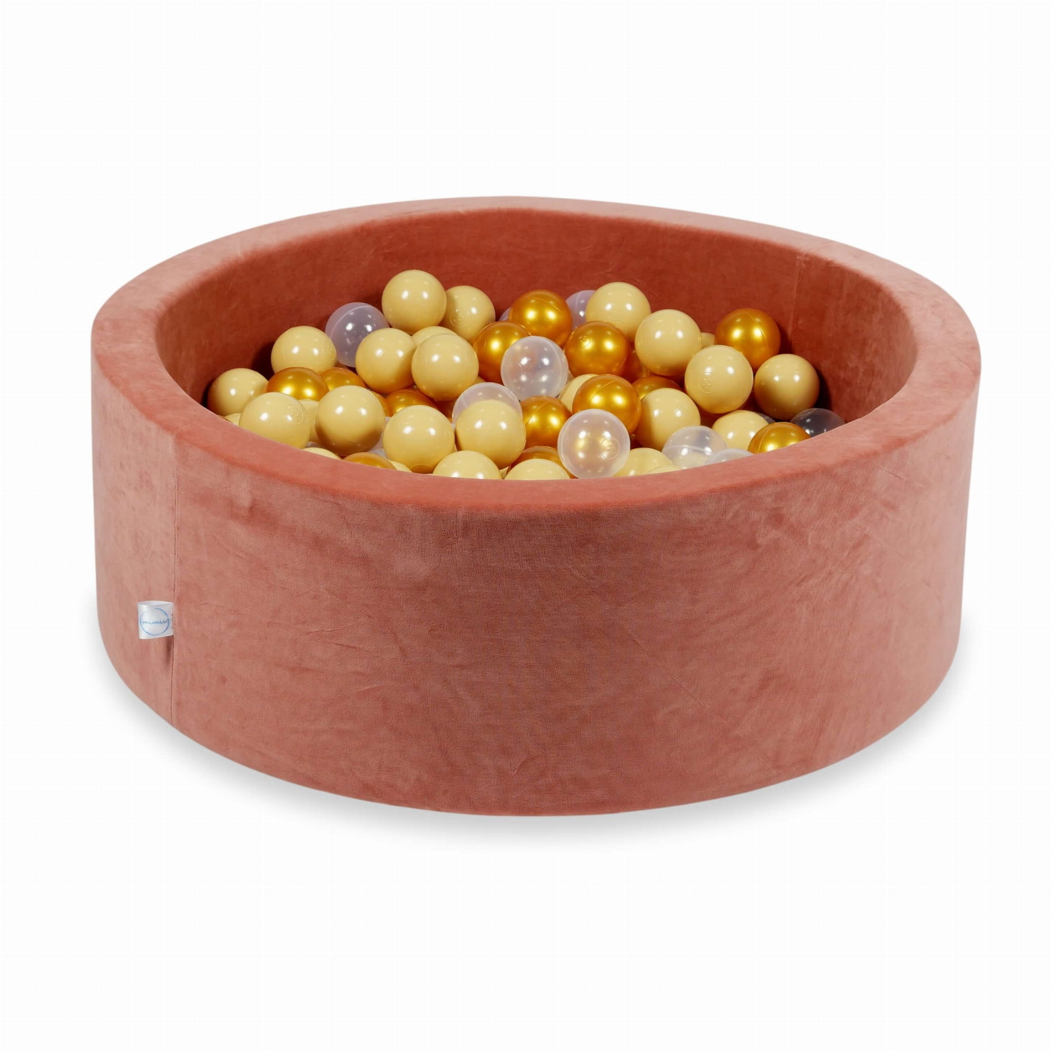 Piscine à Balles 90x30 Velvet Soft canyon clay avec balles 200 pcs (or clair, iridescent, vieil or)