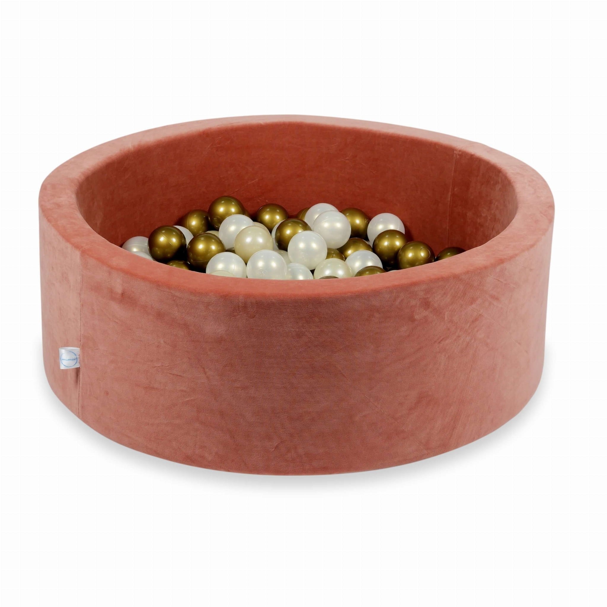 Piscine à Balles 90x30 Velvet Soft canyon clay avec balles 200 pcs (or, beige, transparent)