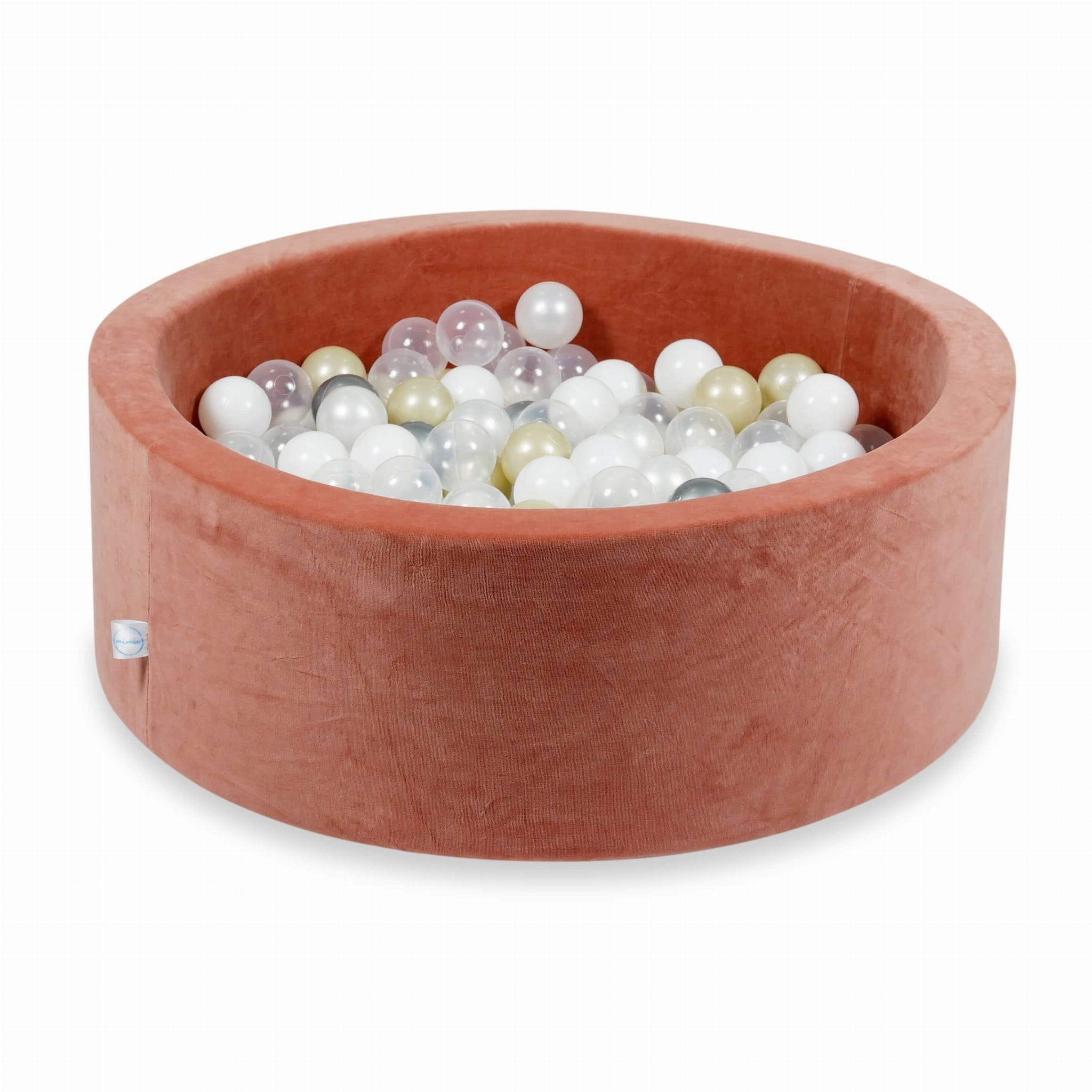 Piscine à Balles 90x30 Velvet Soft canyon clay avec balles 200 pcs (or rose, beige, or clair)