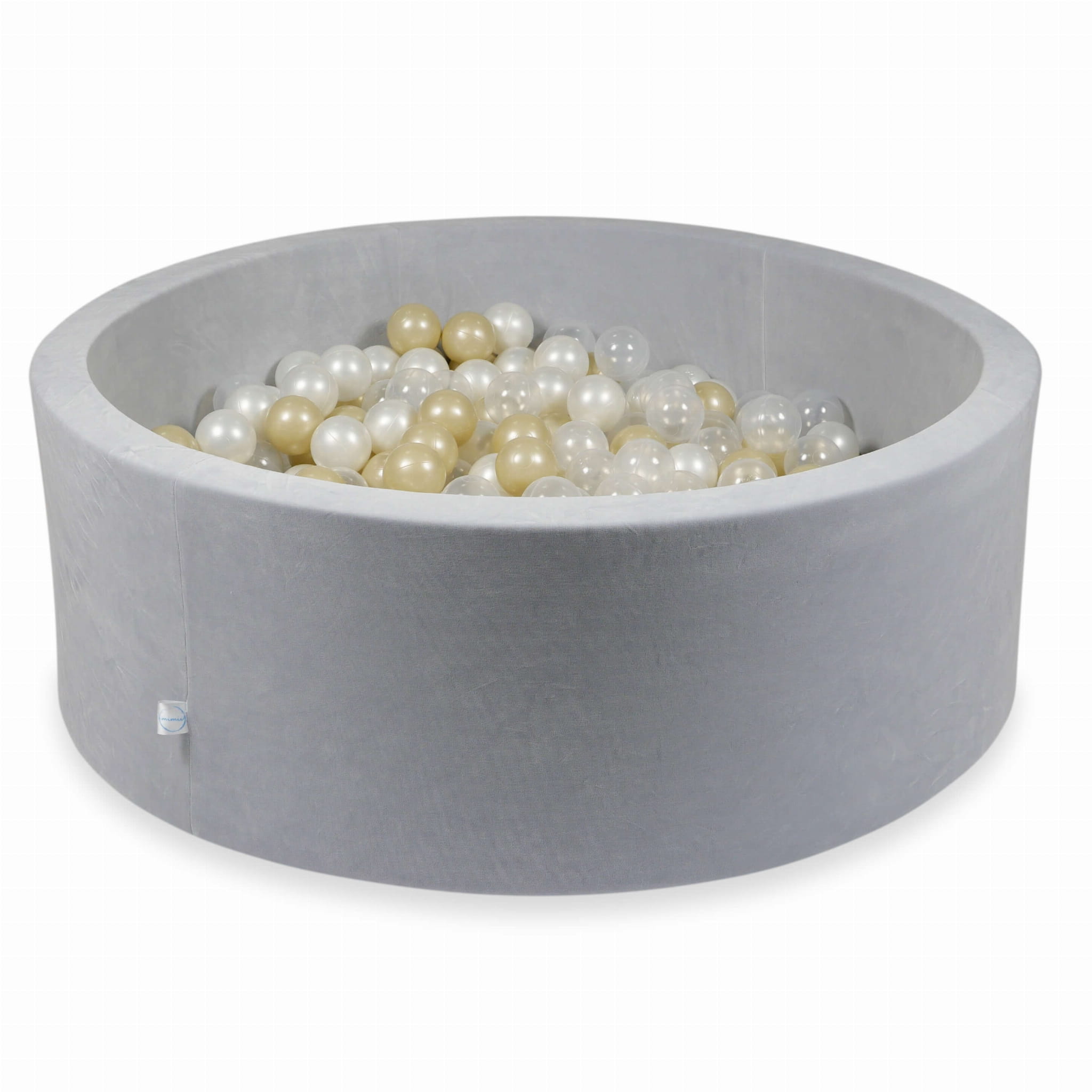 Piscine à Balles 110x40 Velvet Soft gris clair avec balles 500 pcs (transparent, or clair, perle)