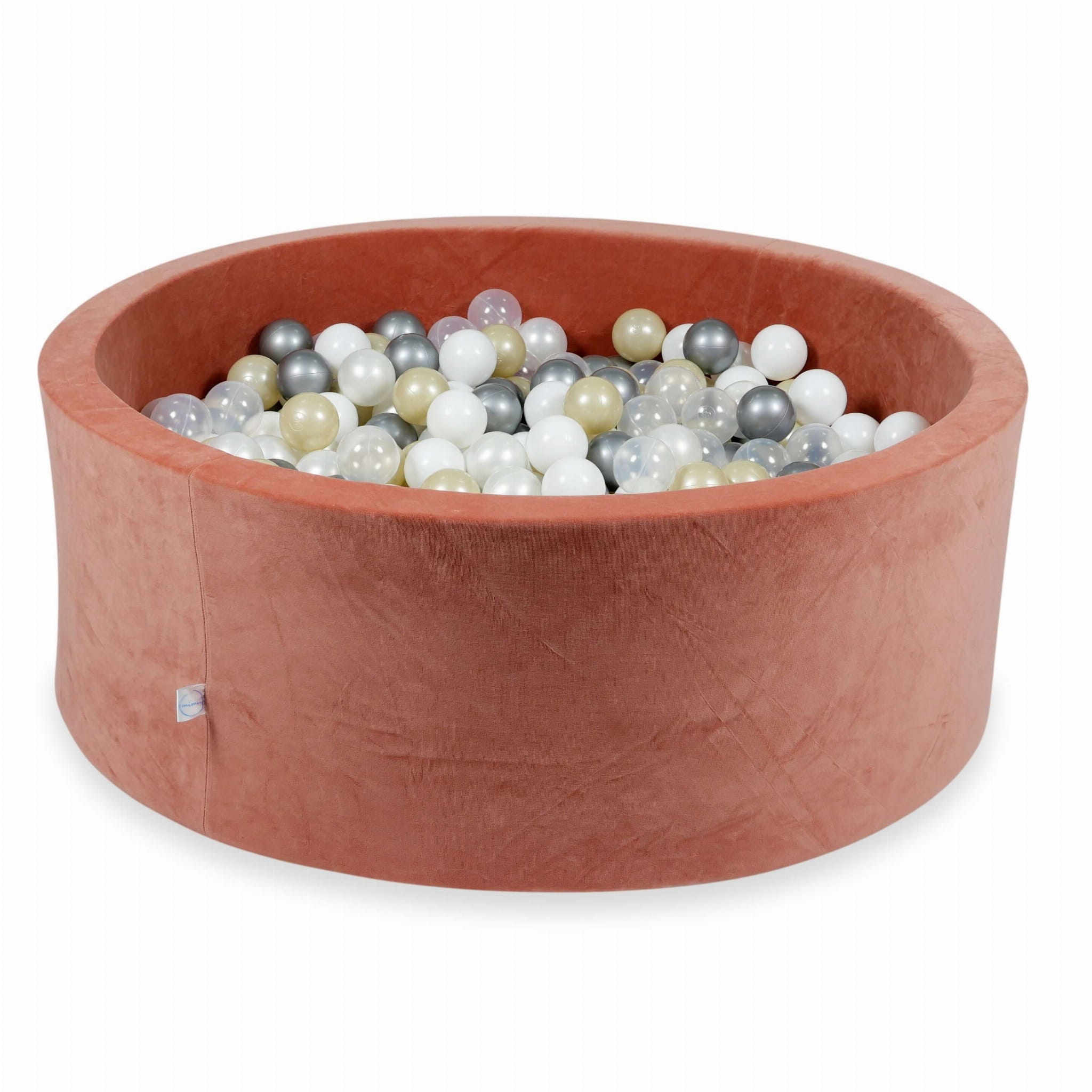 Piscine à Balles 110x40 Velvet Soft canyon clay avec balles 500 pcs (or rose, beige, or clair)