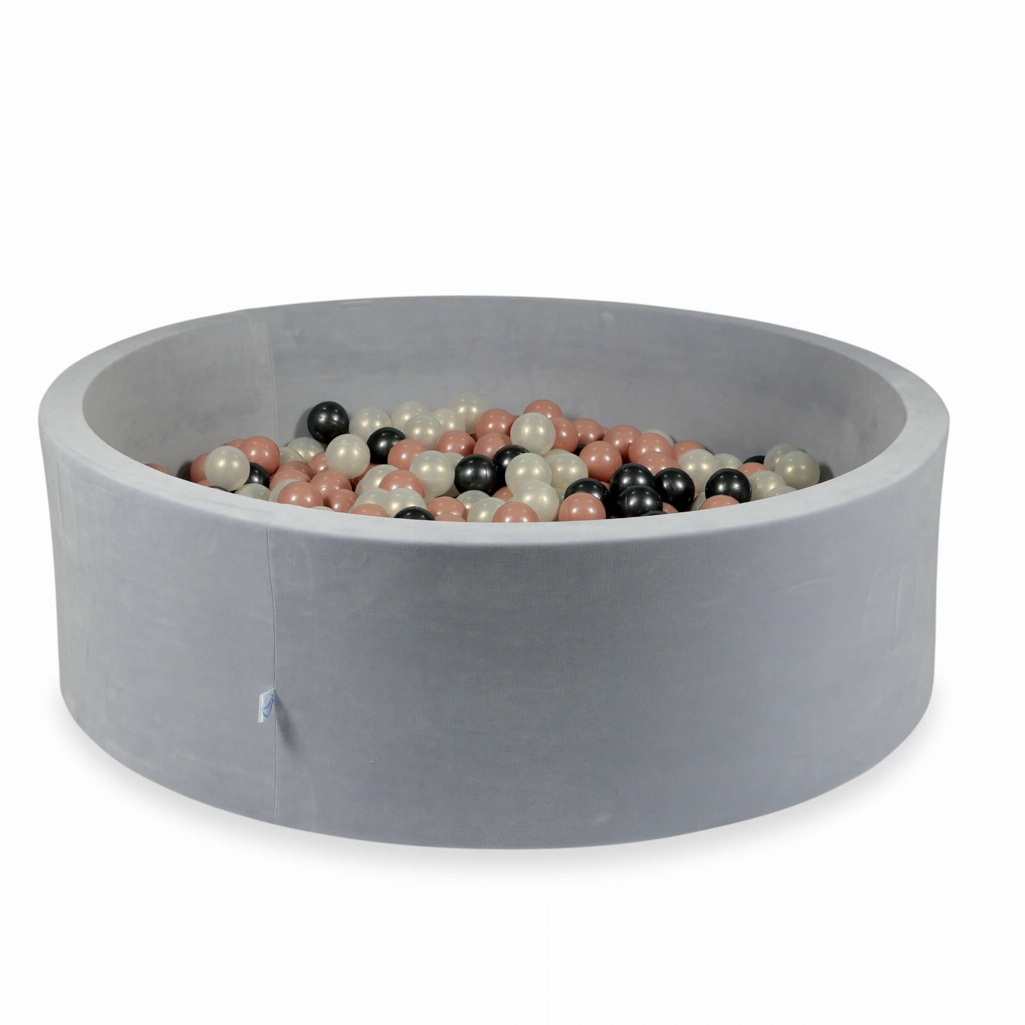 Piscine à Balles 130x40 Velvet Soft gris clair avec balles 700 pcs (or rose, iridescent, graphite métallique)