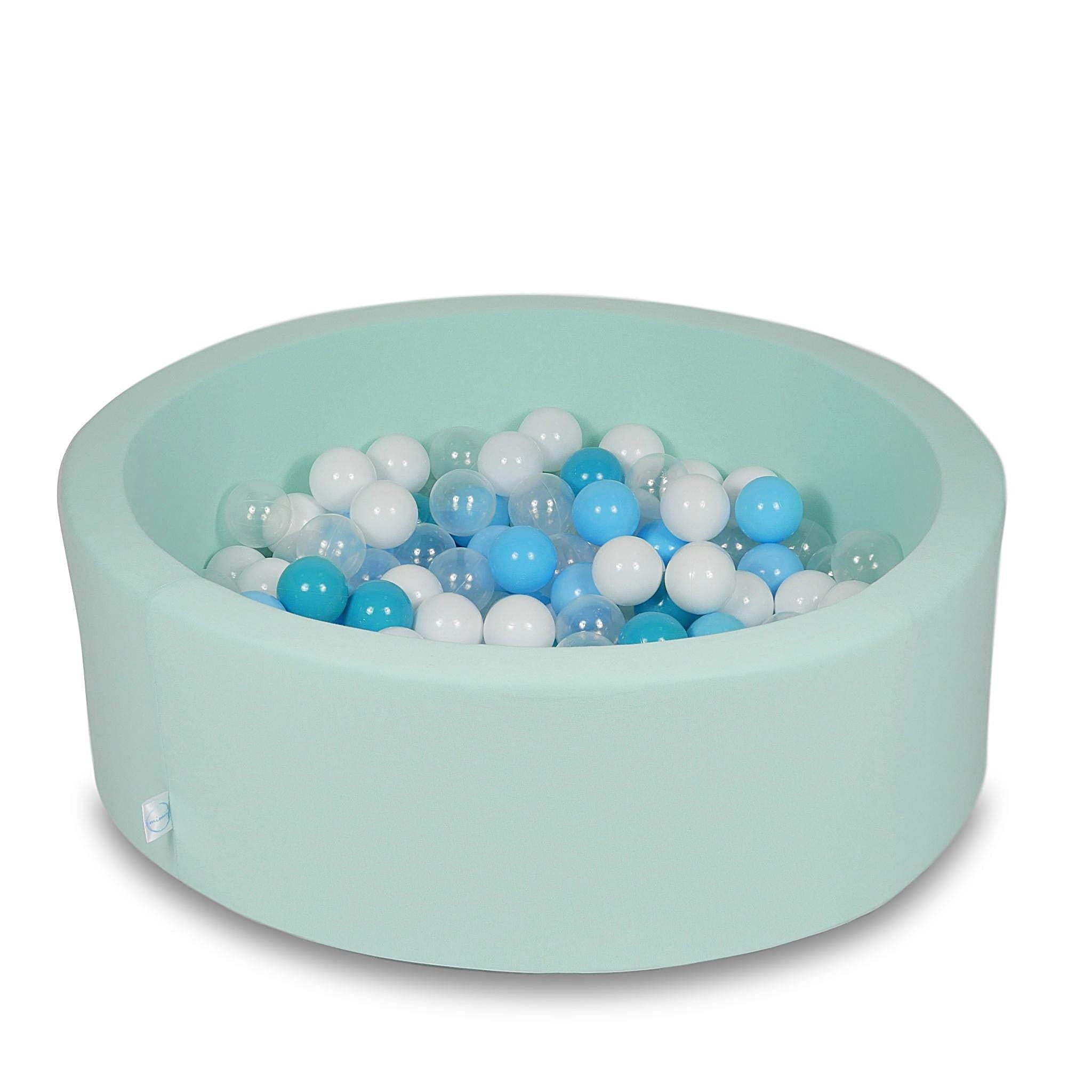 Piscine à Balles 90x30cm menthe avec balles 200pcs (turquoise, blanche, claire, bleu clair)