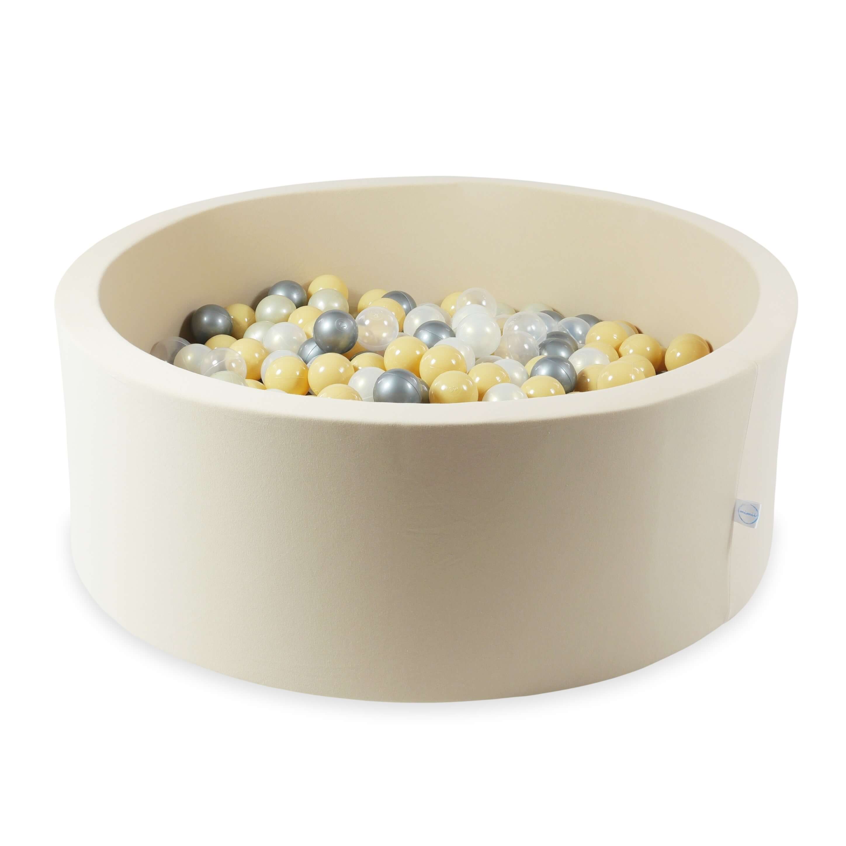 Piscine à balles en beige 110x40 cm avec 500balles