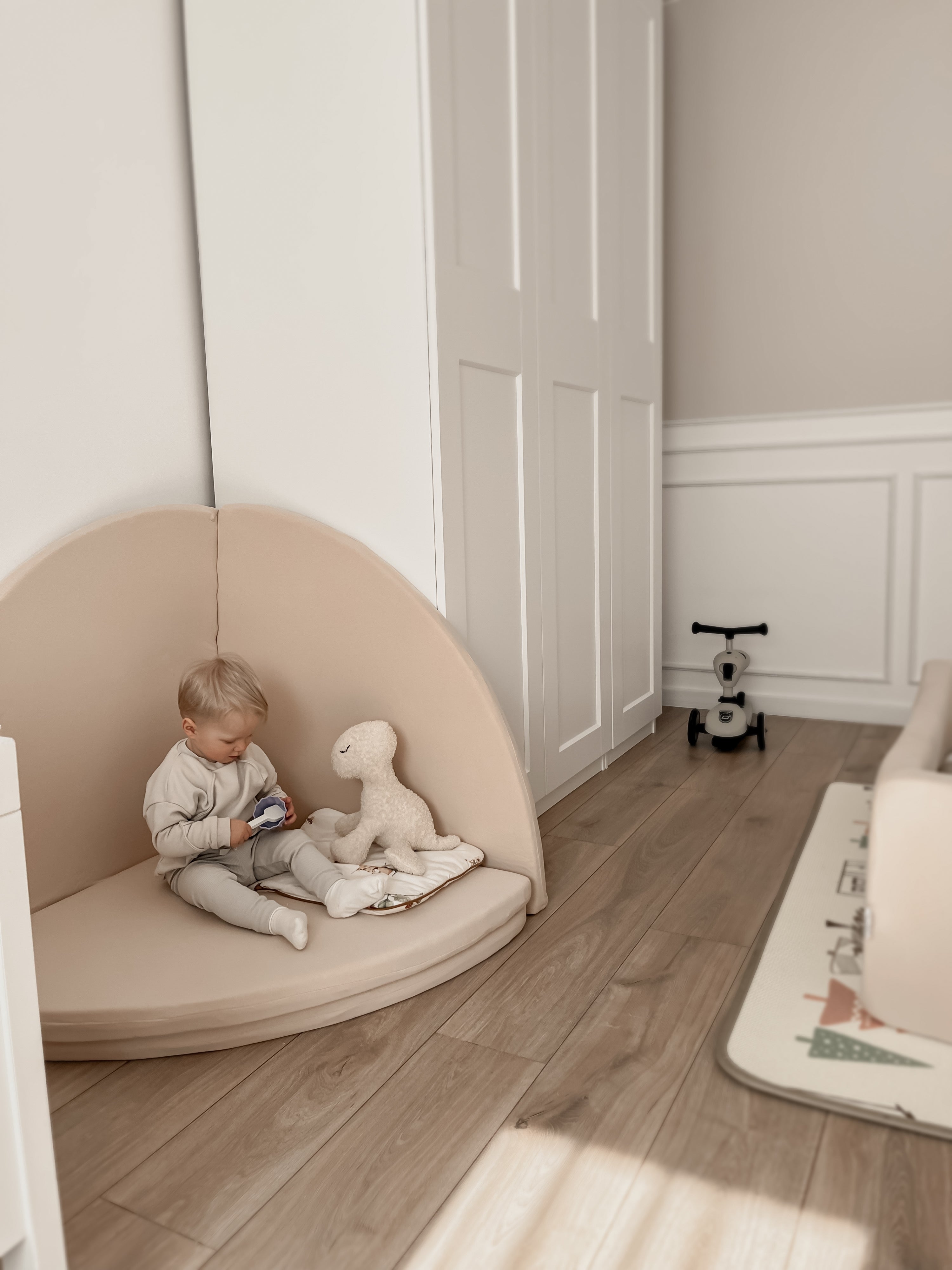 Tapis de jeu bébé rond 160cm en jersey