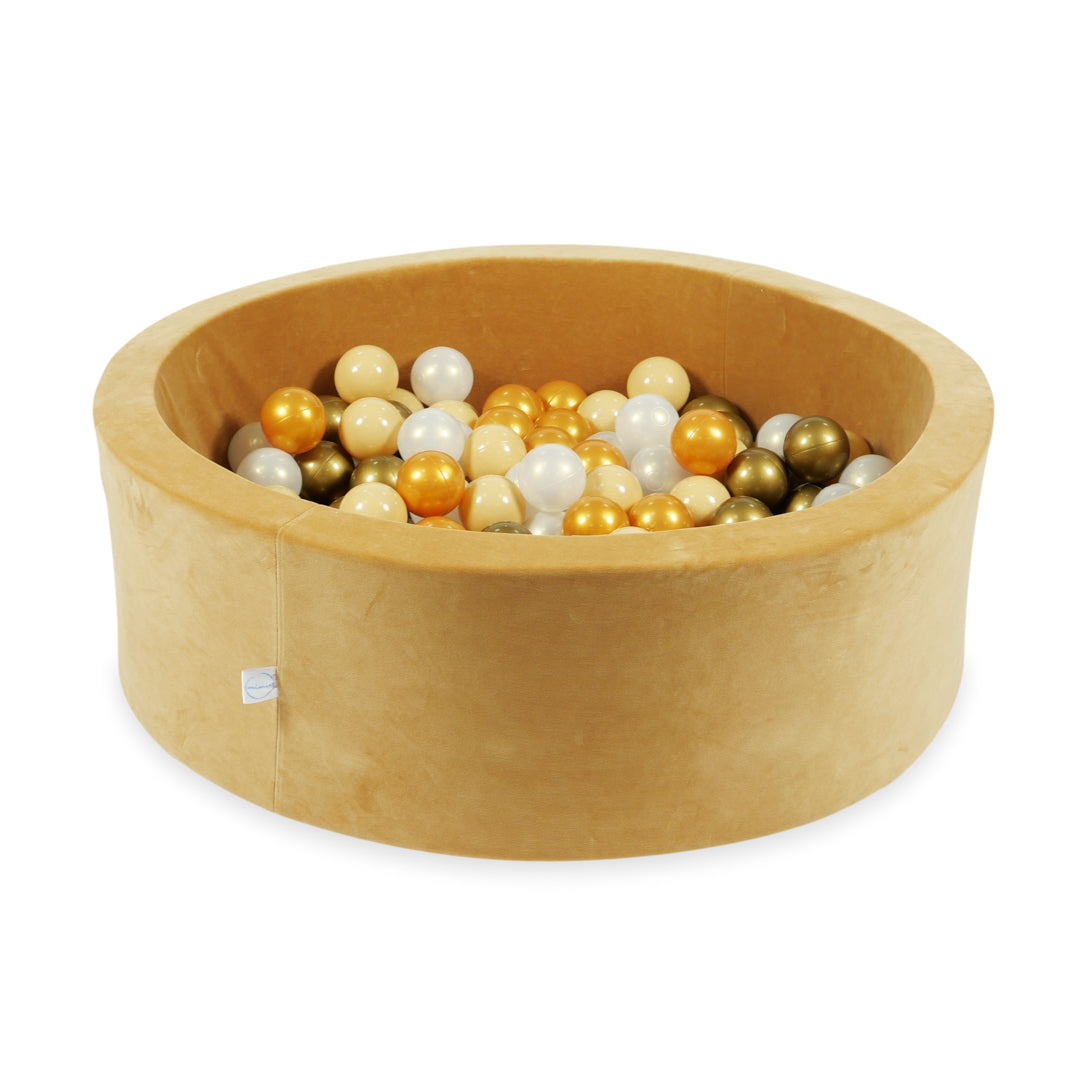 Piscine à balles en  velvet soft carmel 90x30 cm avec 200 balles