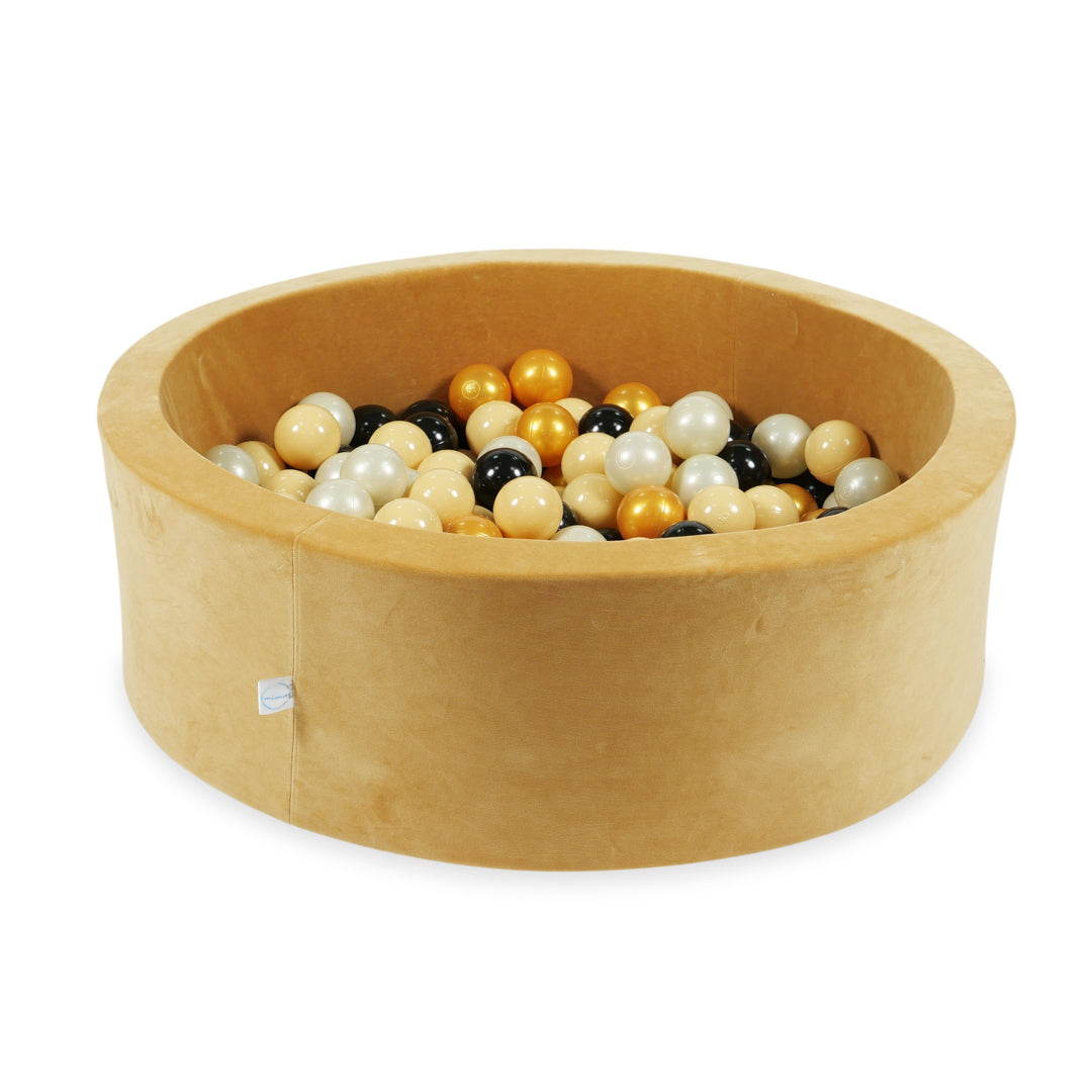 Piscine à balles en  velvet soft carmel 90x30 cm avec 200 balles