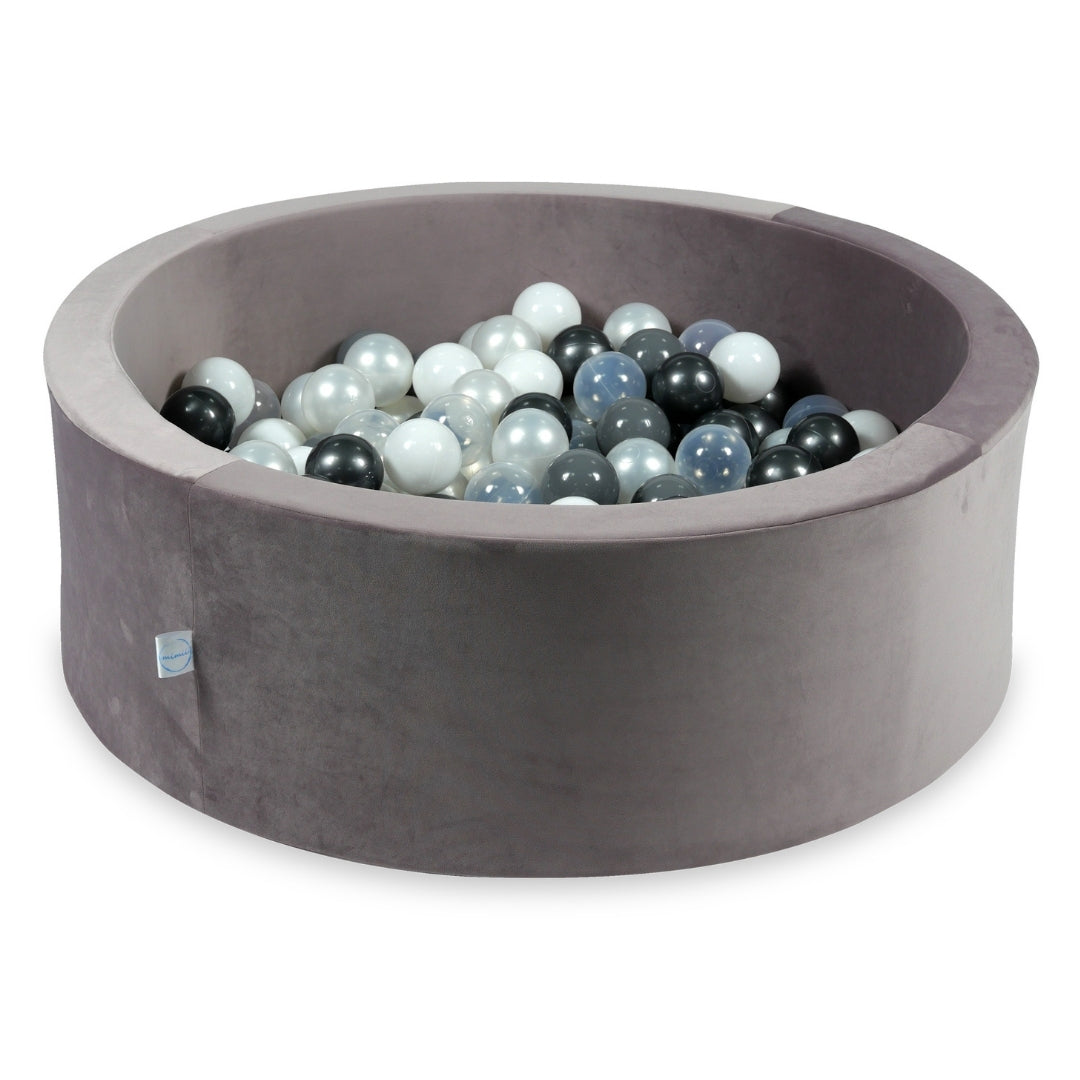 Piscine à balles en velours velvet lilac 90x30 cm avec 200 balles