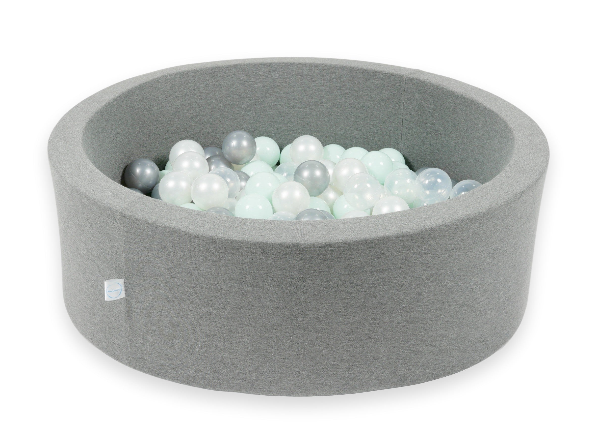 Piscine à balles en gris  90x30 cm avec 200 balles