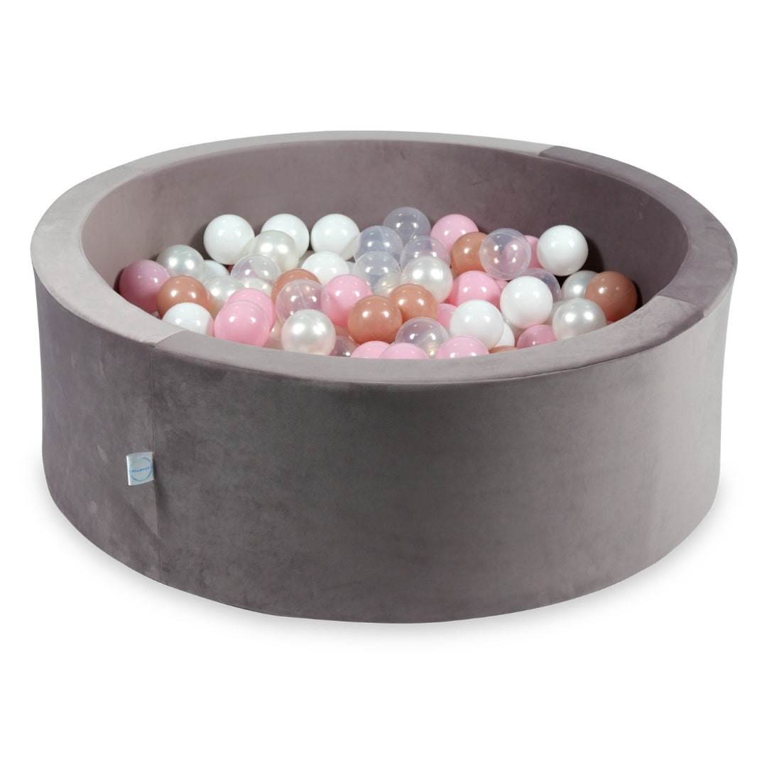 Piscine à balles en velours velvet lilac 90x30 cm avec 200 balles