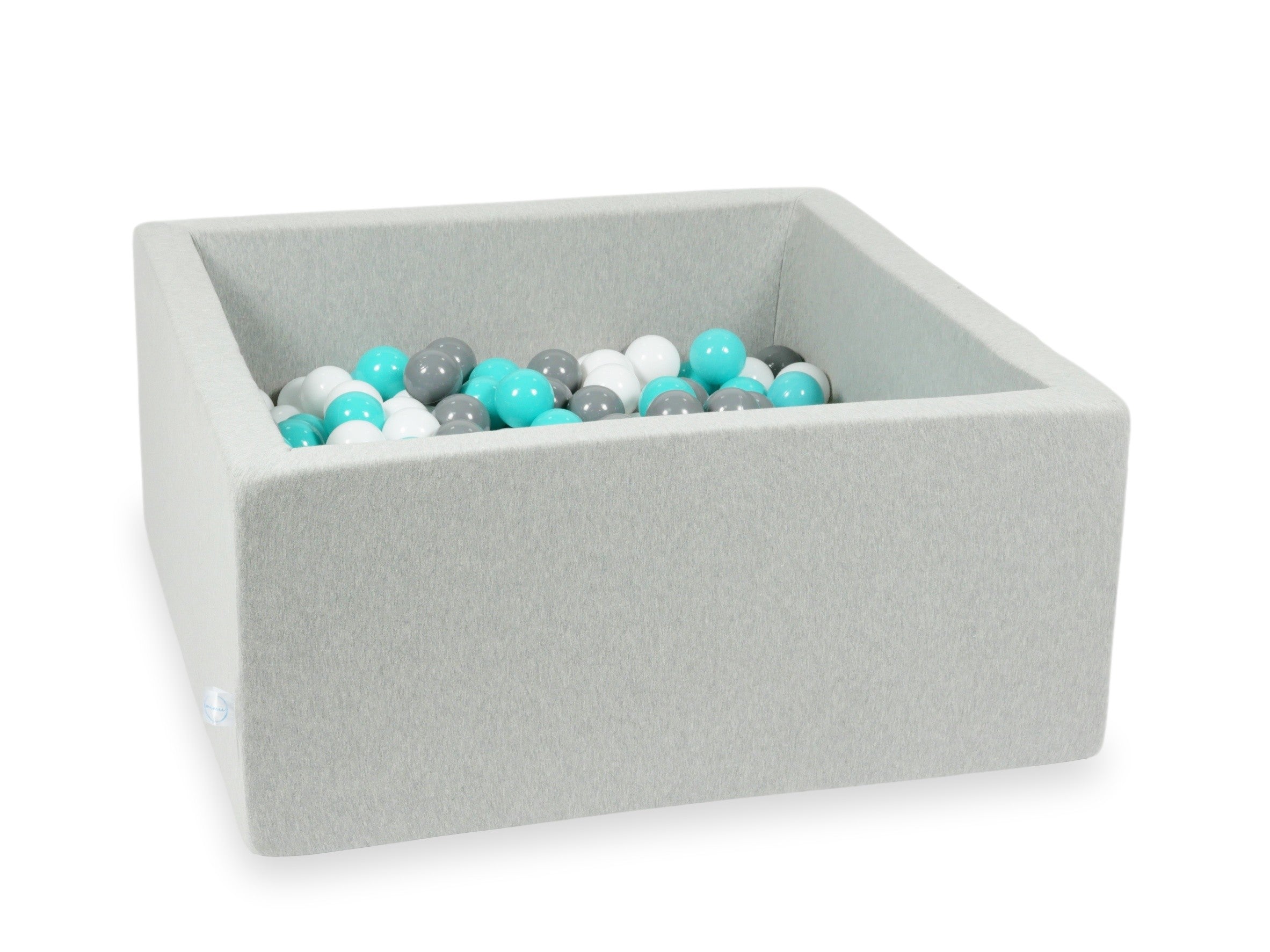 Piscine à balles carrée 90x90x40 cm en Gris clair, 400 balles