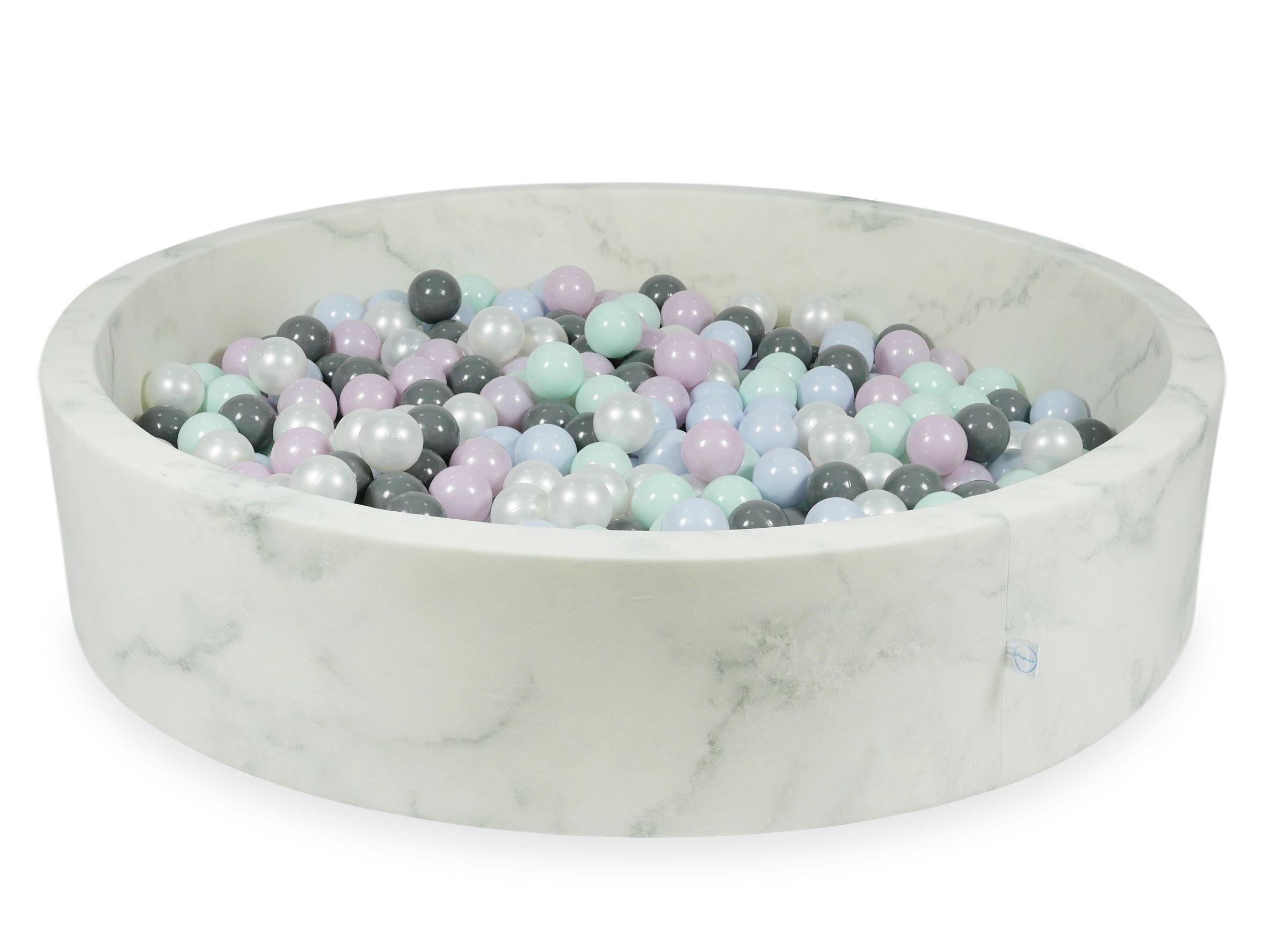Piscine à balles en velours Marble 130x30 cm avec 600 balles