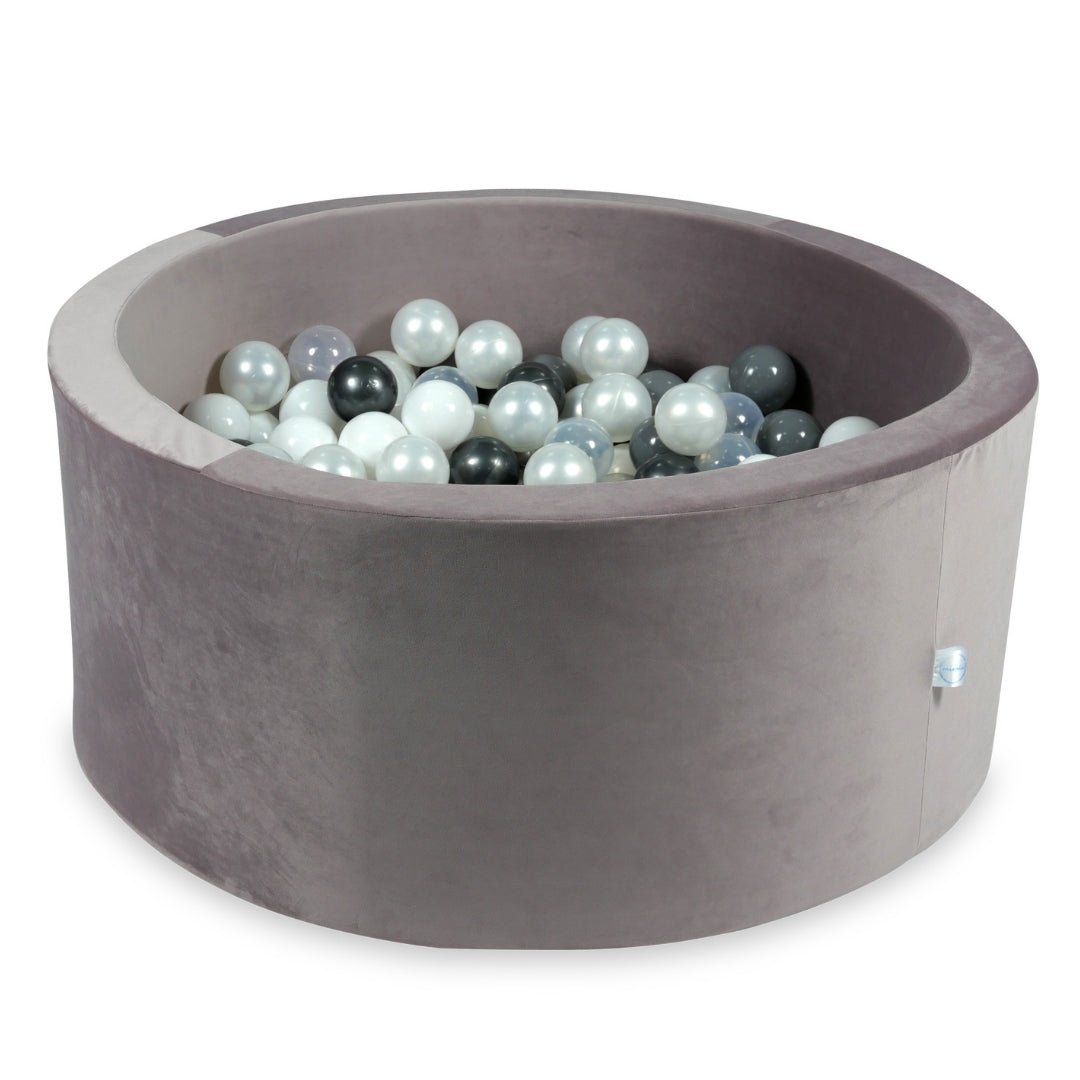 Piscine à balles en velours velvet lilac 90x40 cm avec 300 balles