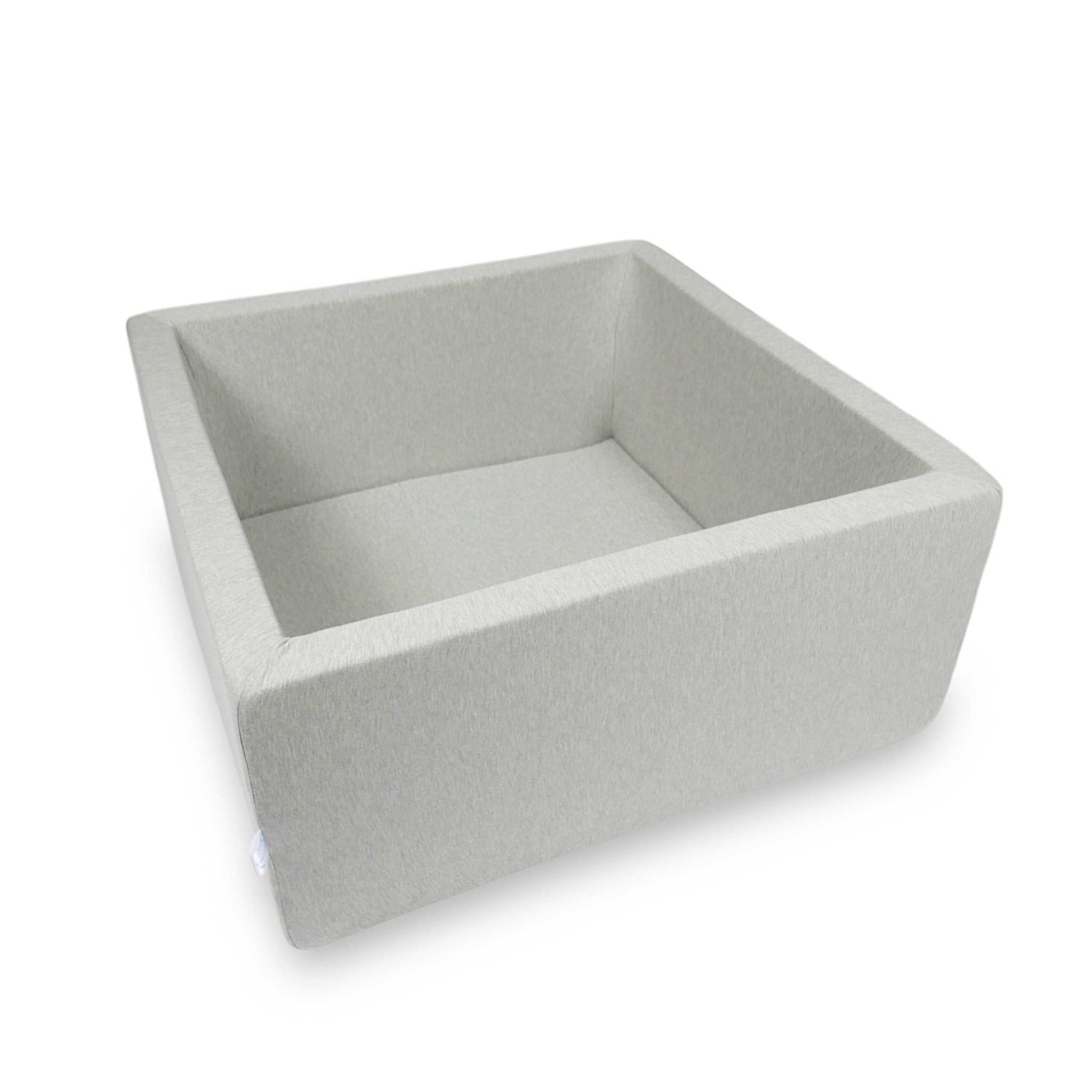 Piscine à balles carrée 90x90x40 cm gris clair sans balles