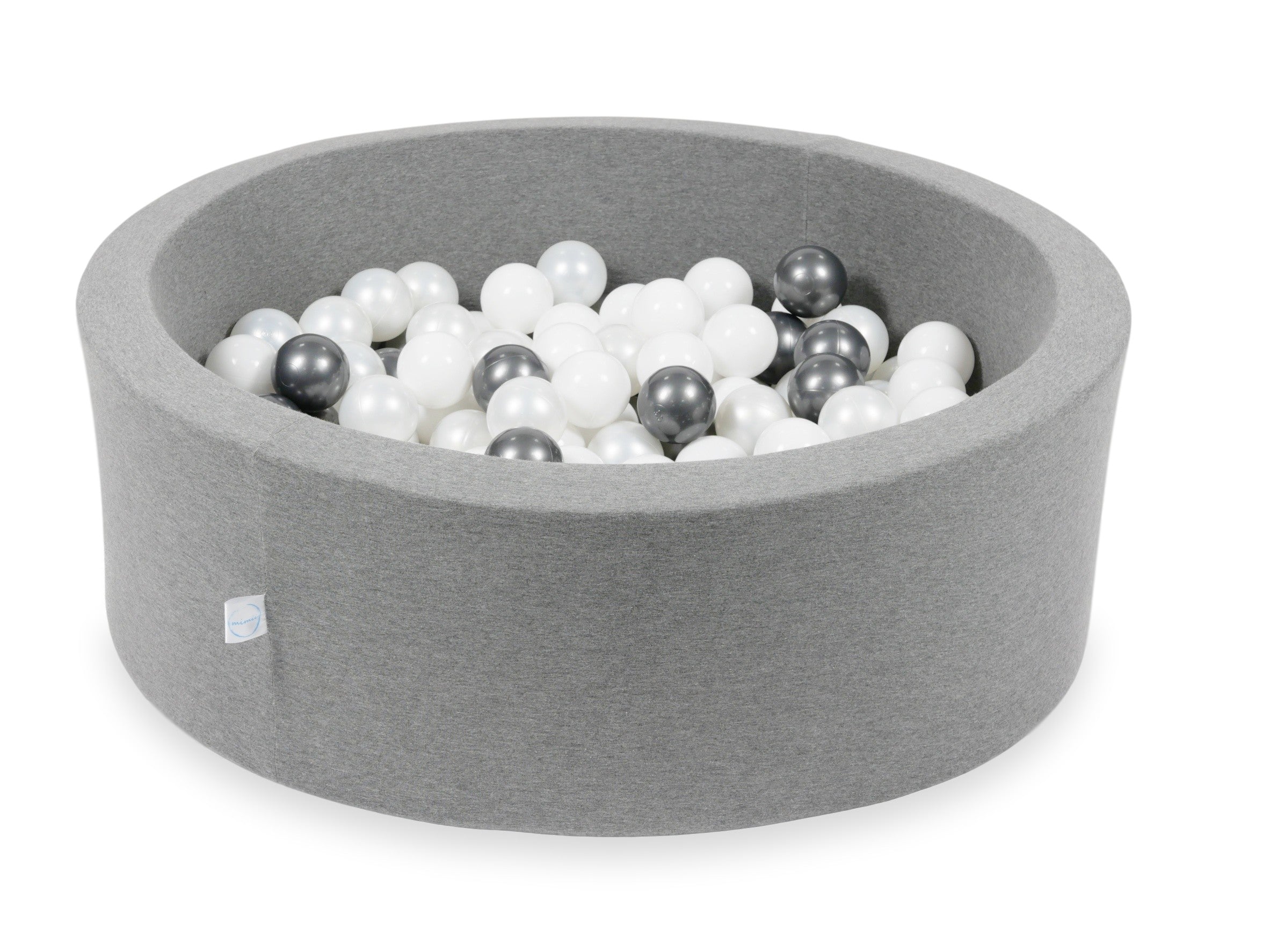 Piscine à balles en gris  90x30 cm avec 200 balles