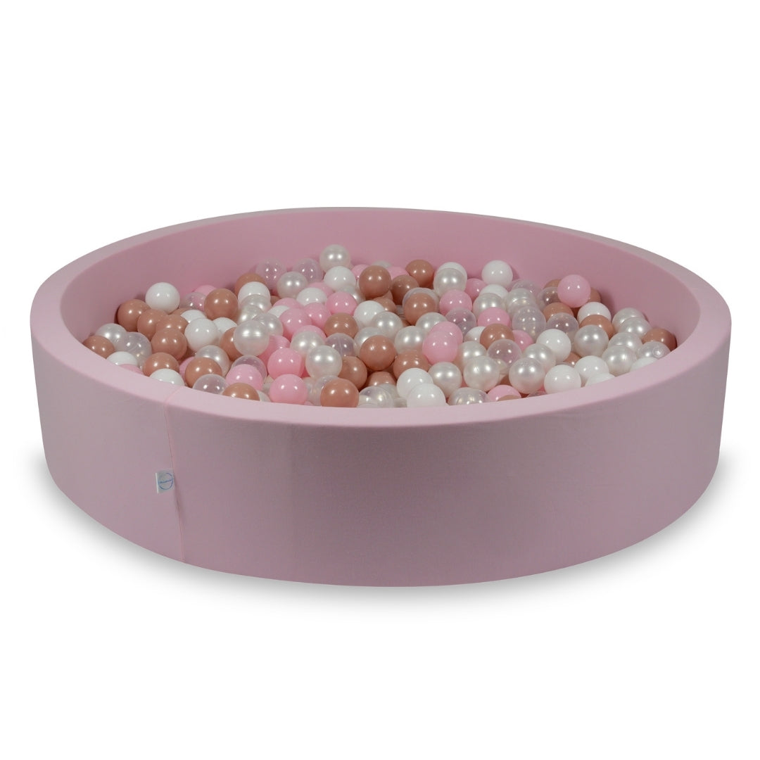 Piscine à balles en rose poudré 130x30 cm avec 600 balles