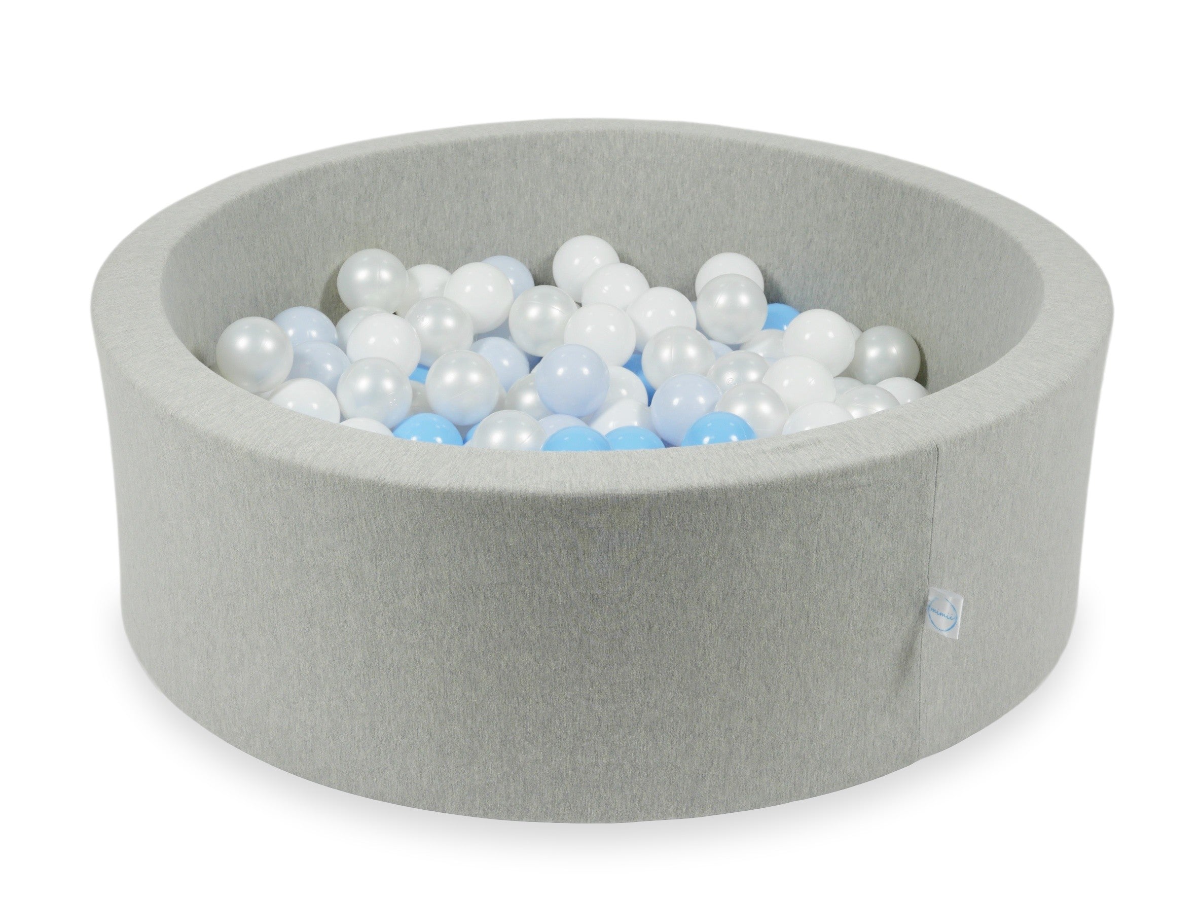 Piscine à balles en gris clair 90x30 cm avec 200 balles