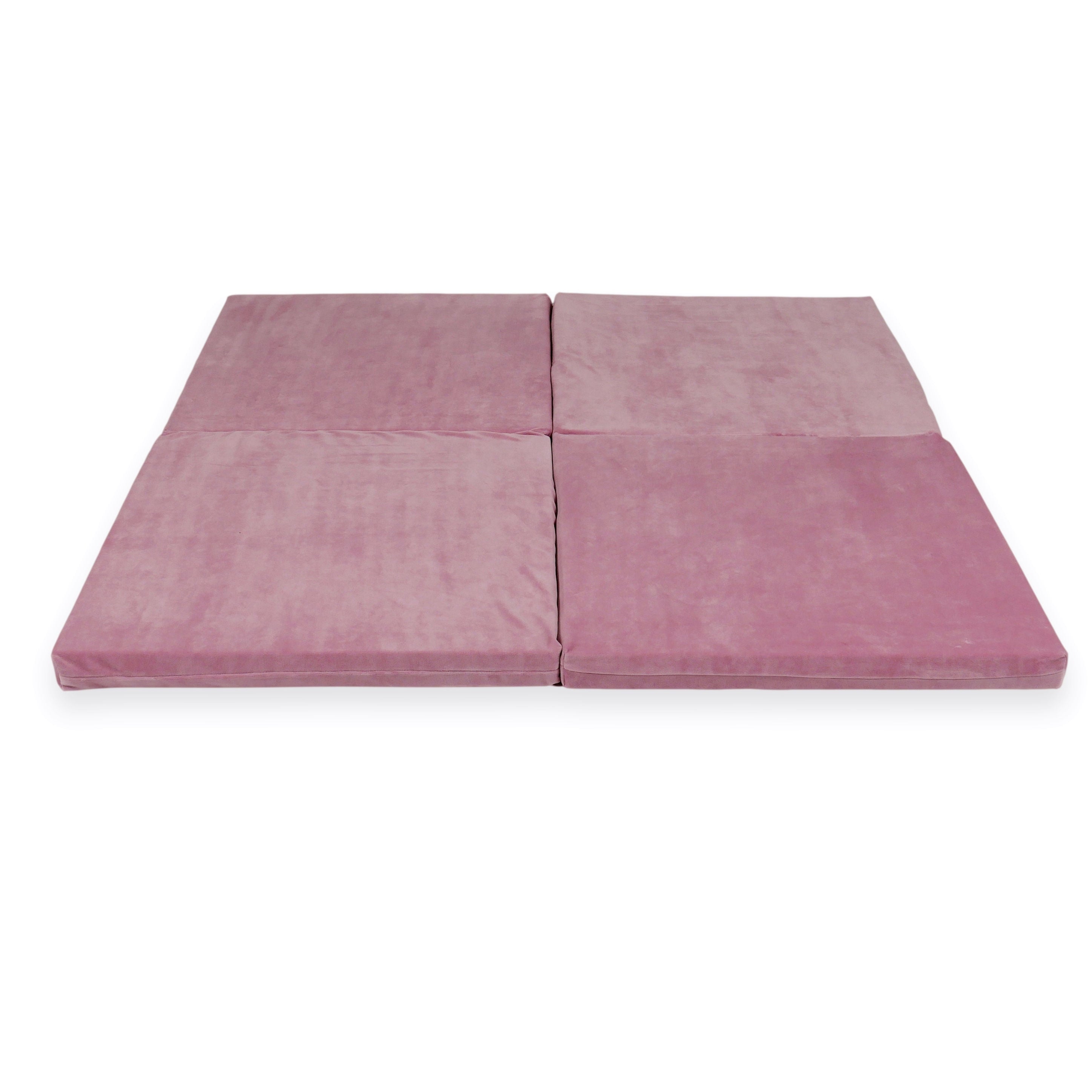 Tapis de jeu bébé pliable carré 120 × 120 cm en velvet soft