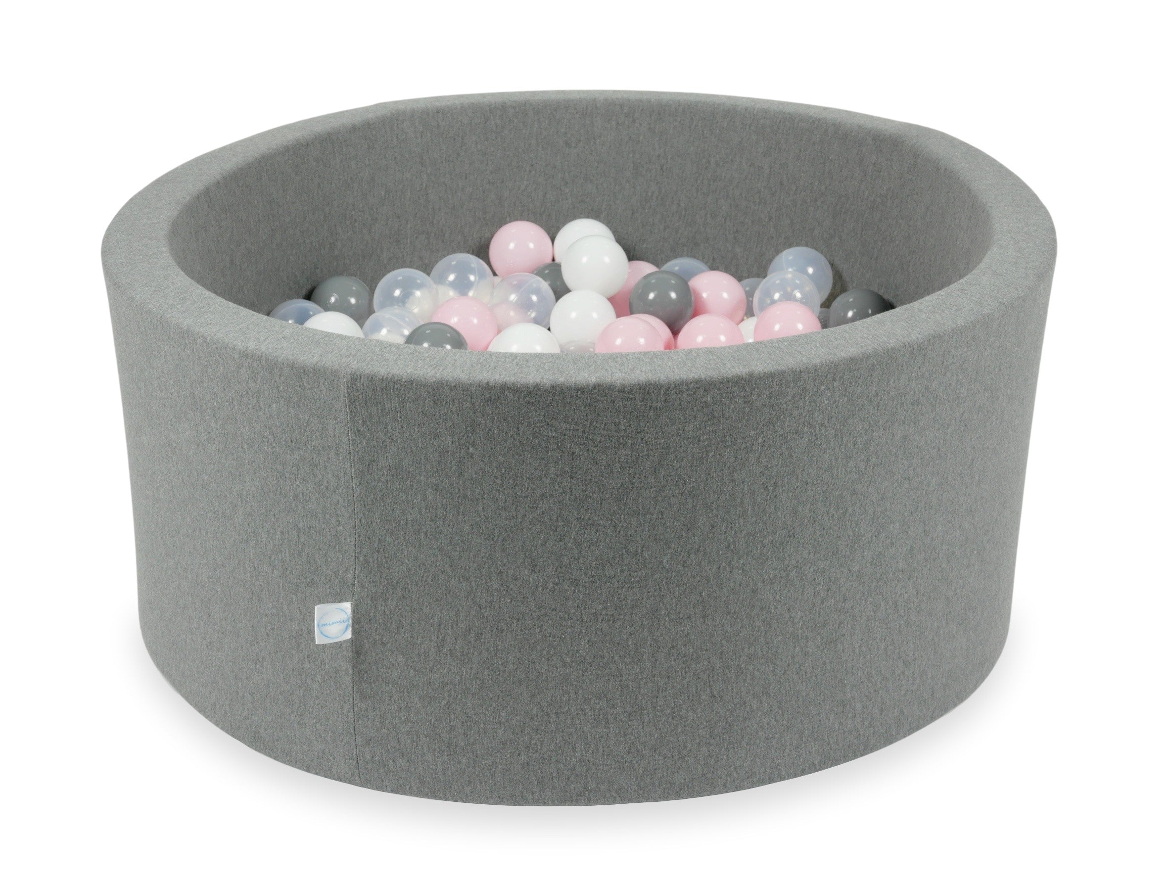 Piscine à balles en gris  90x40 cm avec 300 balles