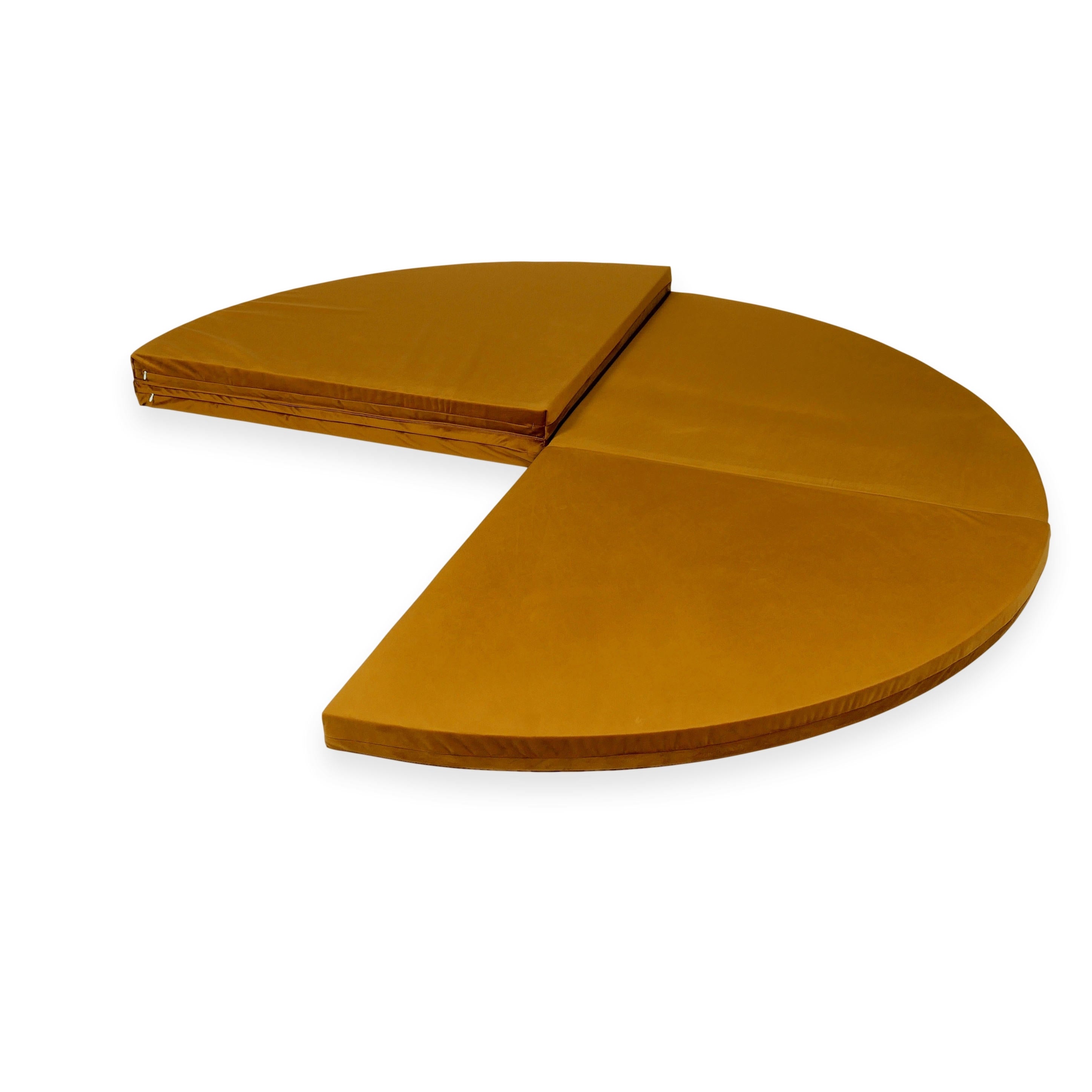 Tapis de jeu bébé rond 160cm en jersey velours