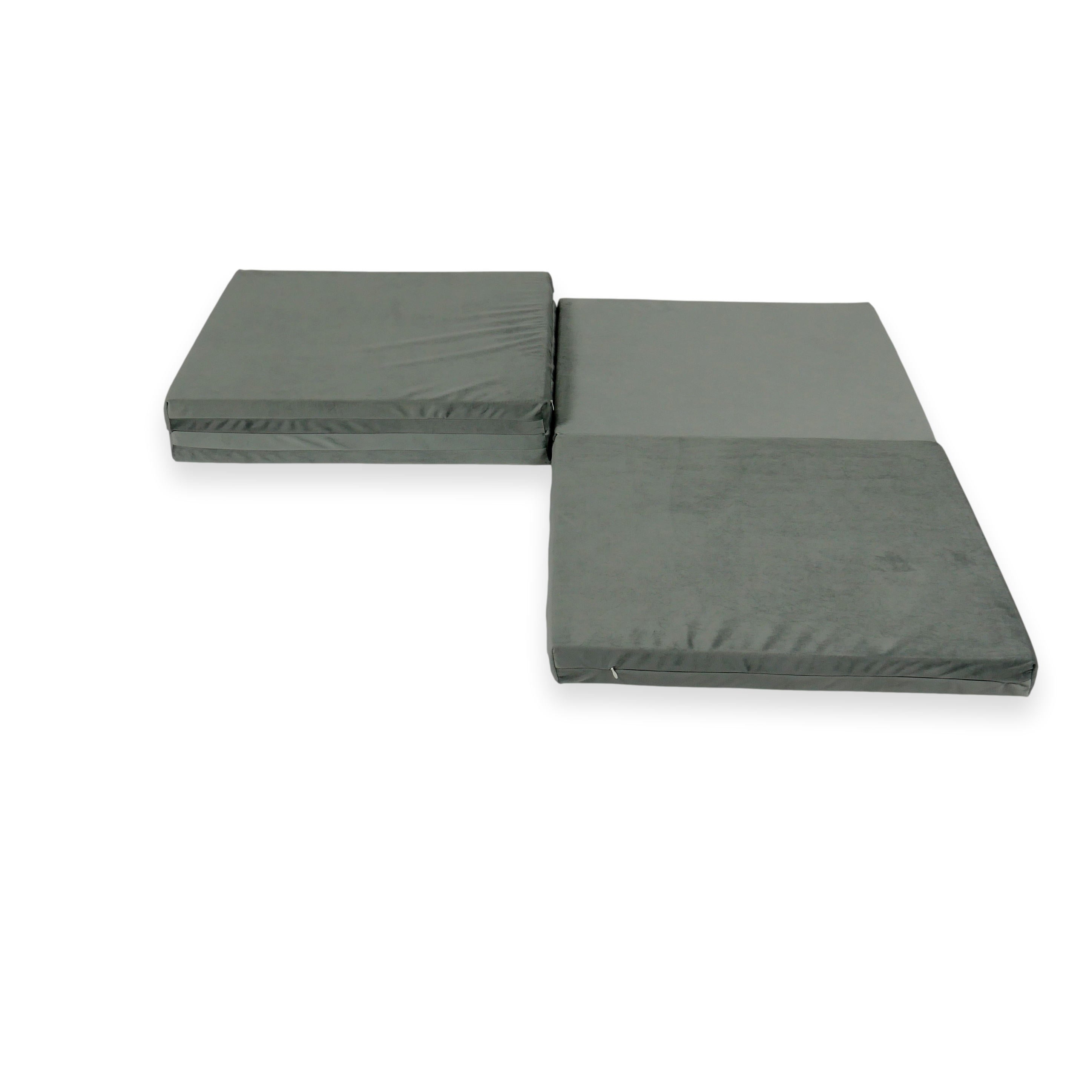 Tapis de jeu bébé pliable carré 120 × 120 cm en velours