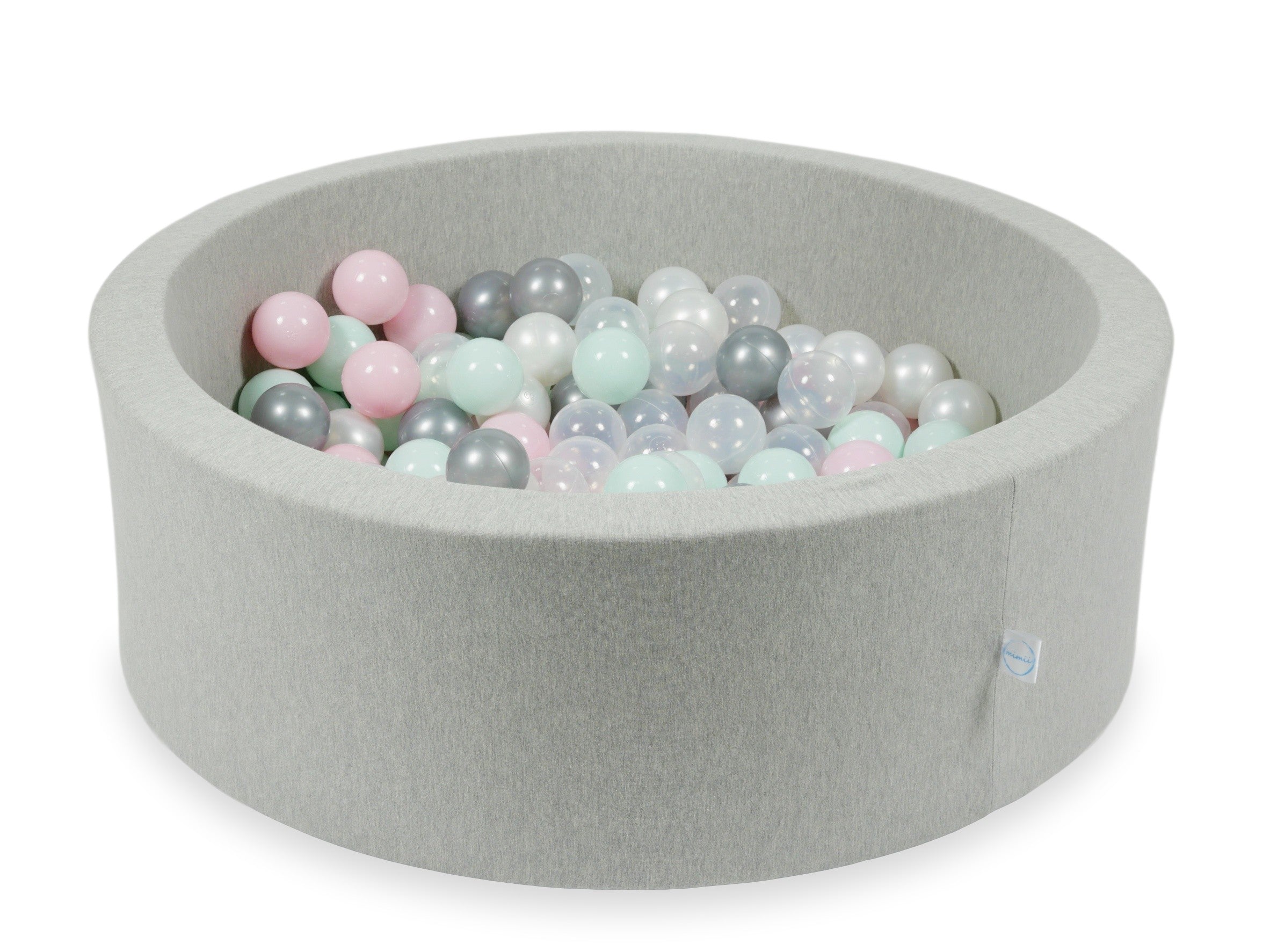 Piscine à balles en gris clair 90x30 cm avec 200 balles
