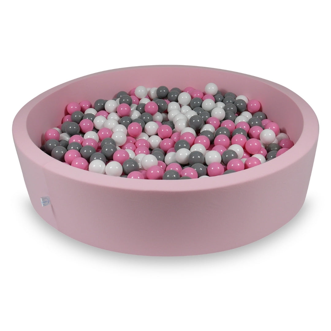 Piscine à balles en rose poudré 130x30 cm avec 600 balles