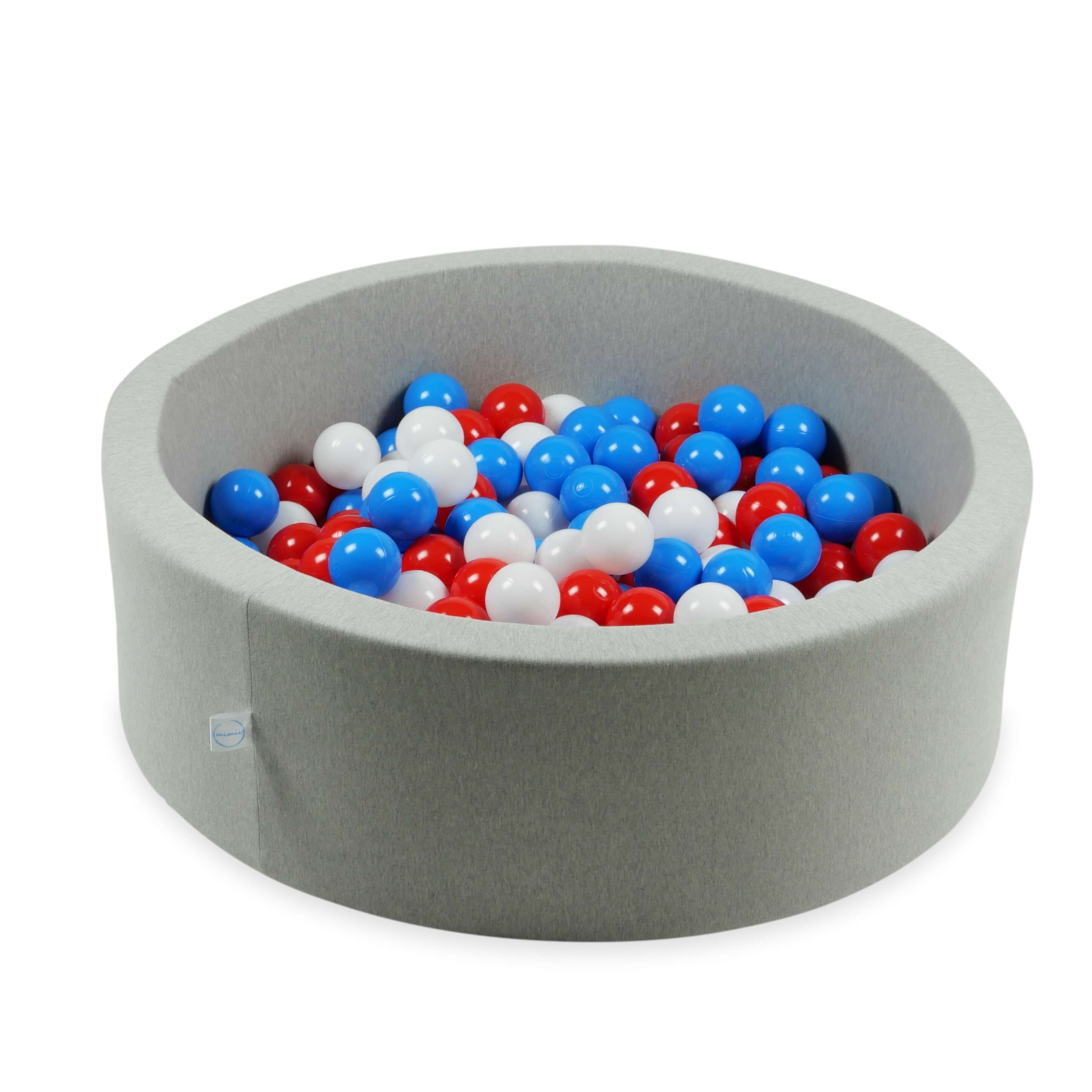 Balles de jeu ø7cm 200 pièces blanc, rouge, bleu