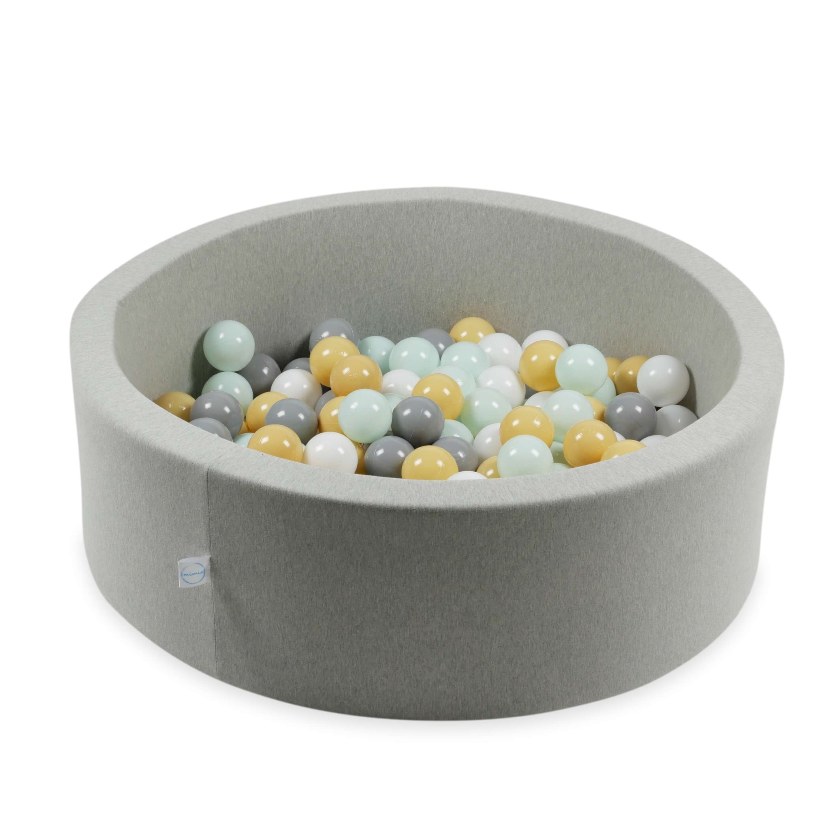 Balles de jeu ø7cm 50 pièces blanc, menthe claire, gris, beige