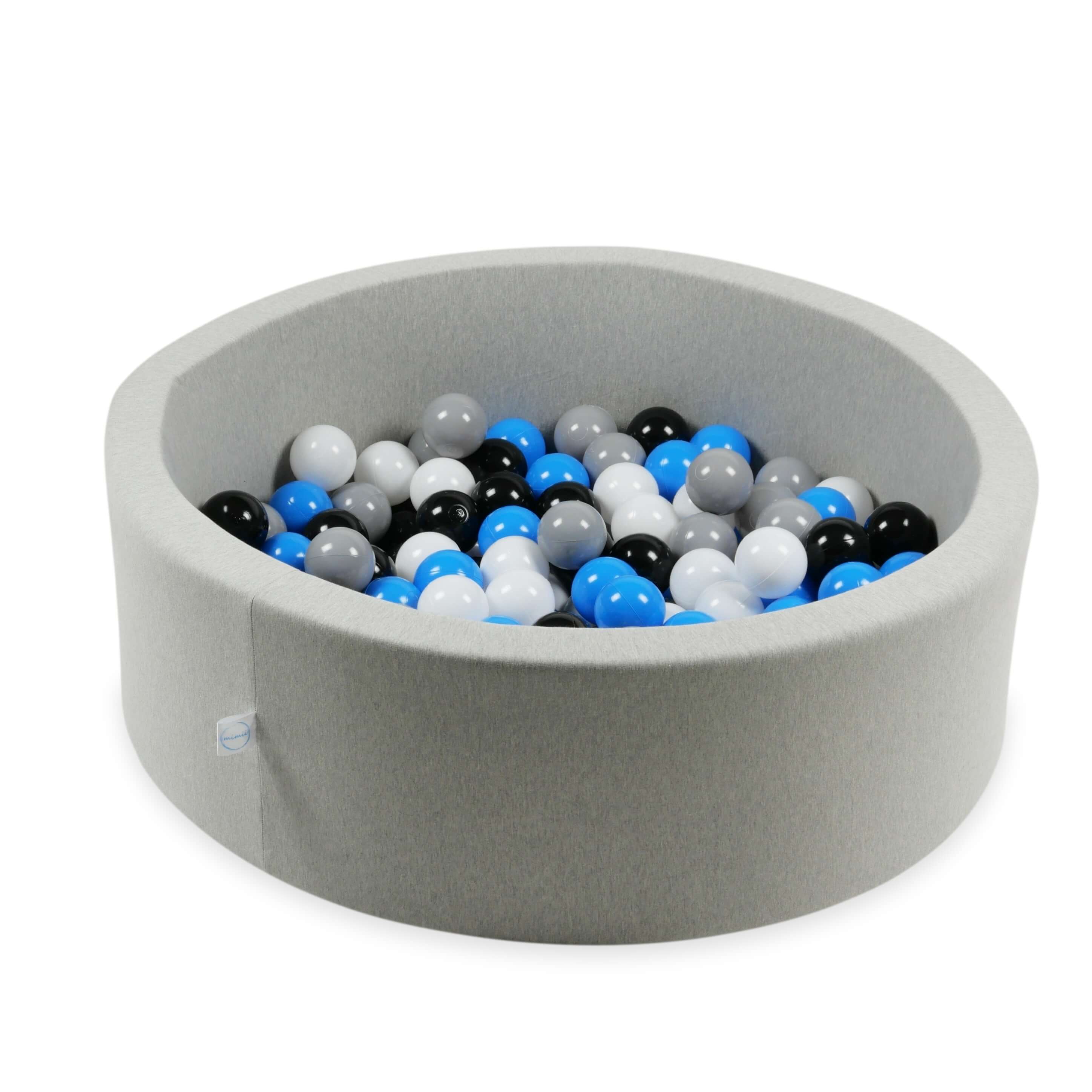 Balles de jeu ø7cm 200 pièces blanc, gris, bleu, noir