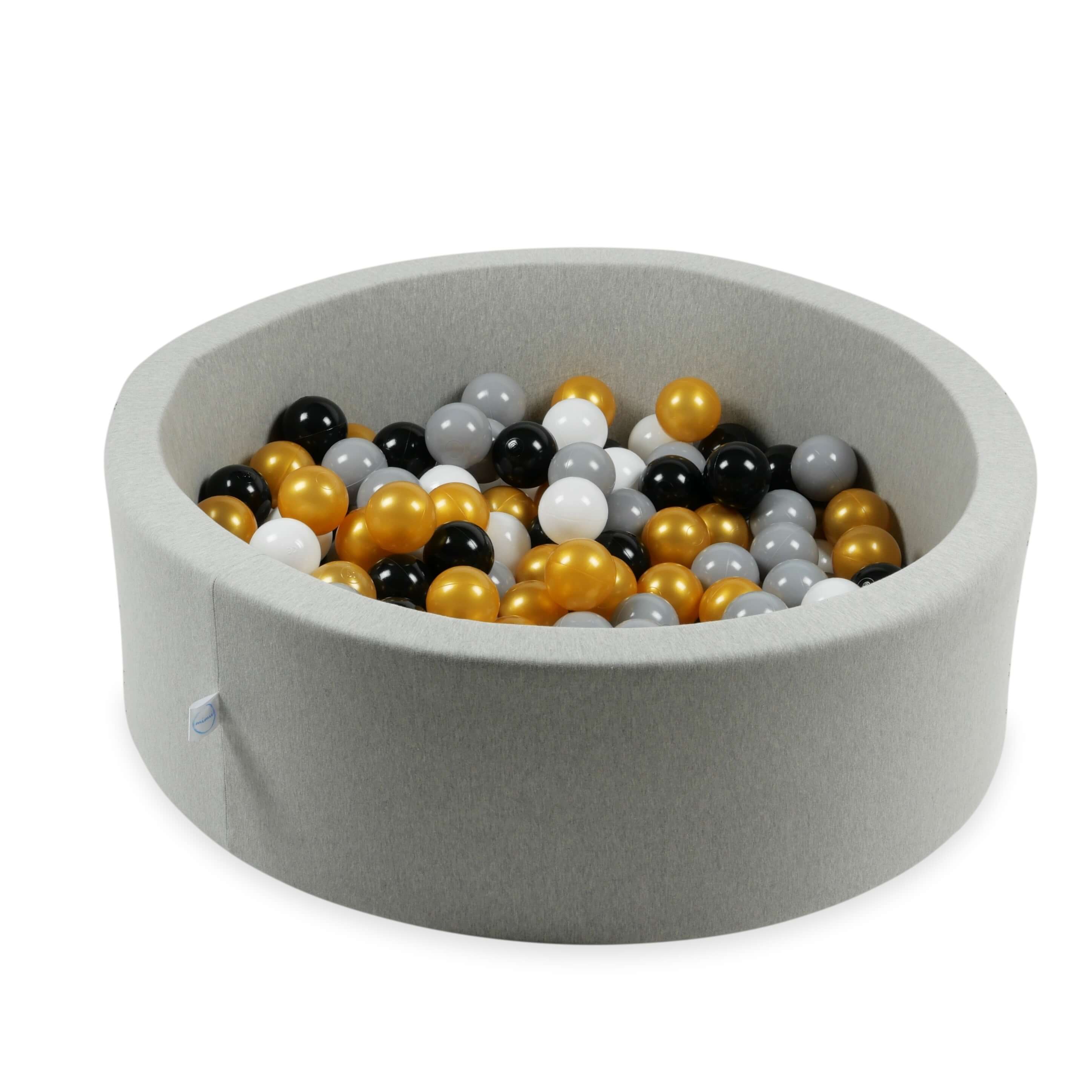 Balles de jeu ø7cm 300 pièces blanc, gris, noir, dore