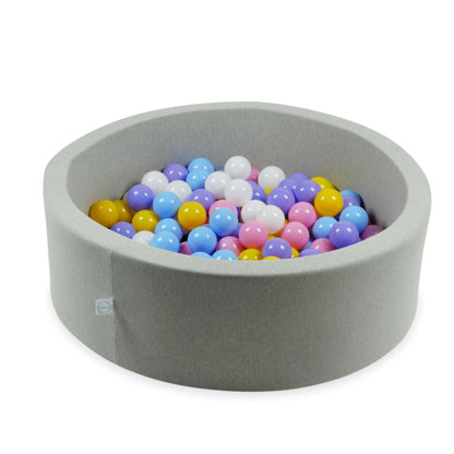 Balles de jeu ø7cm 100 pièces blanc, bruyère, rose poudre, jaune, bleu clair