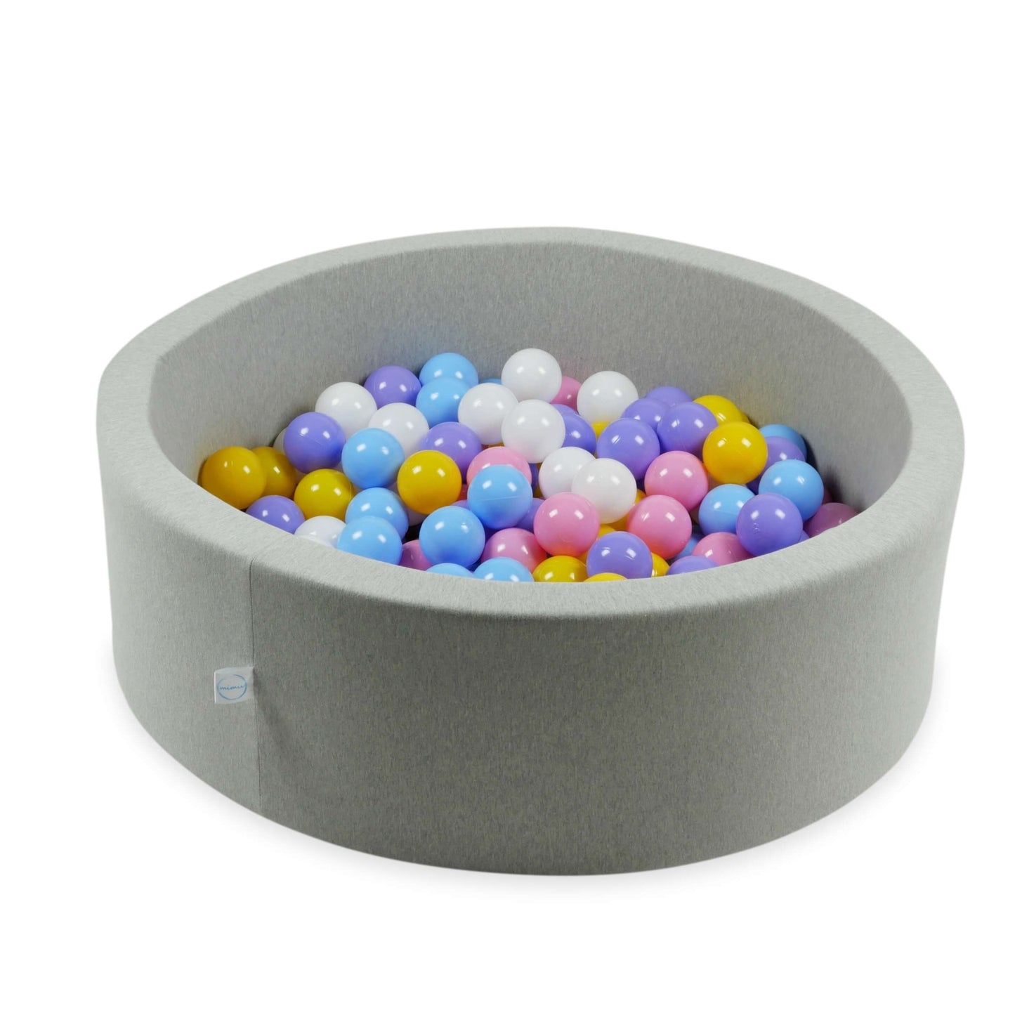 Balles de jeu ø7cm 150 pièces blanc, bruyère, rose poudre, jaune, bleu clair