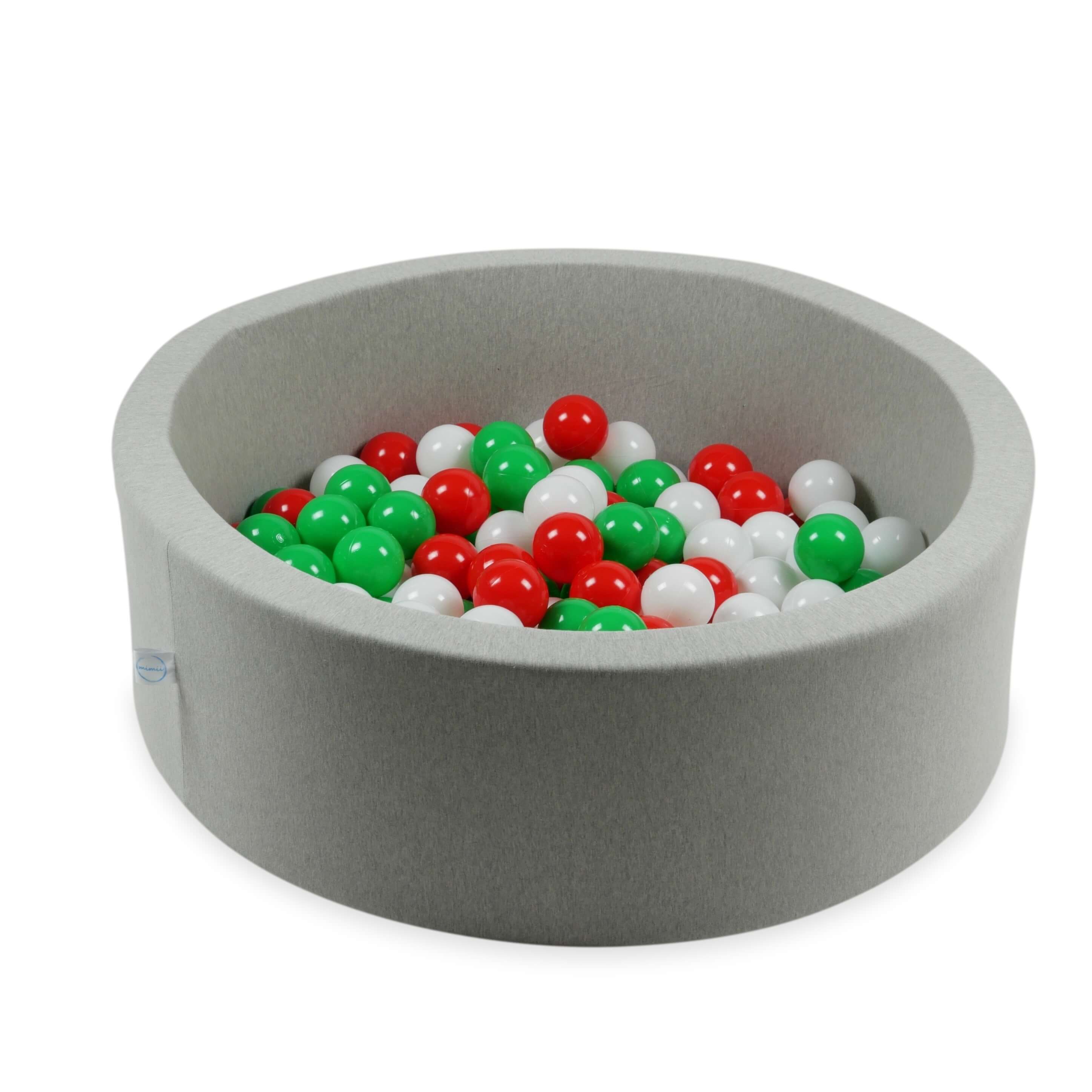 Balles de jeu ø7cm 300 pièces blanc, vert, rouge