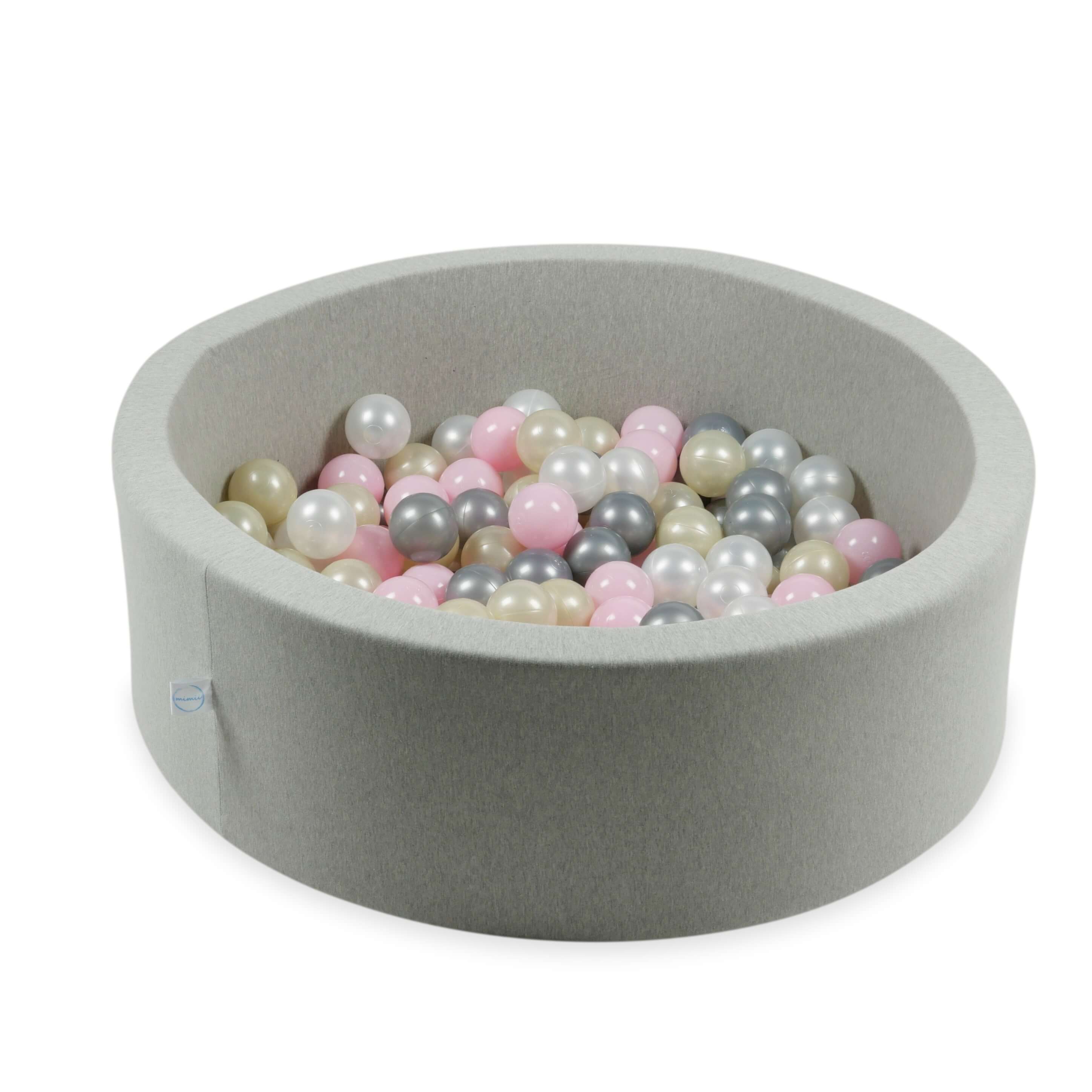 Balles de jeu ø7cm 50 pièces rose clair, dore clair, perle, argent