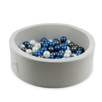 Balles de jeu ø7cm 100 pièces perle, bleu métallique, graphite métallique