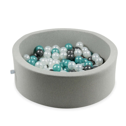 Balles de jeu ø7cm 50 pièces perle, turquoise métallique, graphite métallique