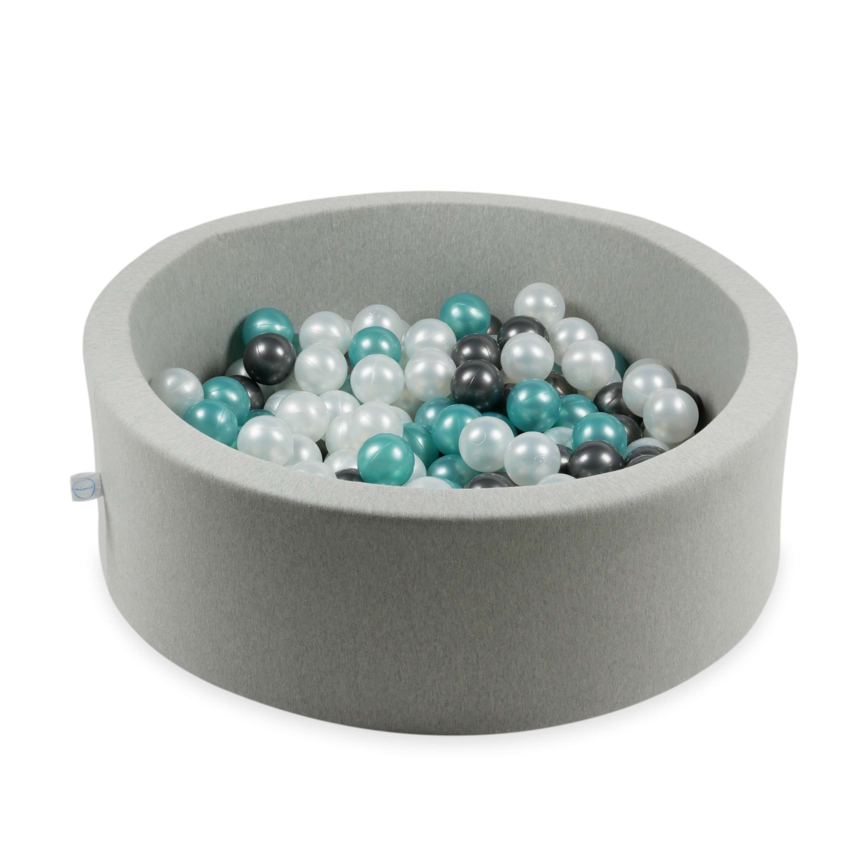 Balles de jeu ø7cm 200 pièces perle, turquoise métallique, graphite métallique