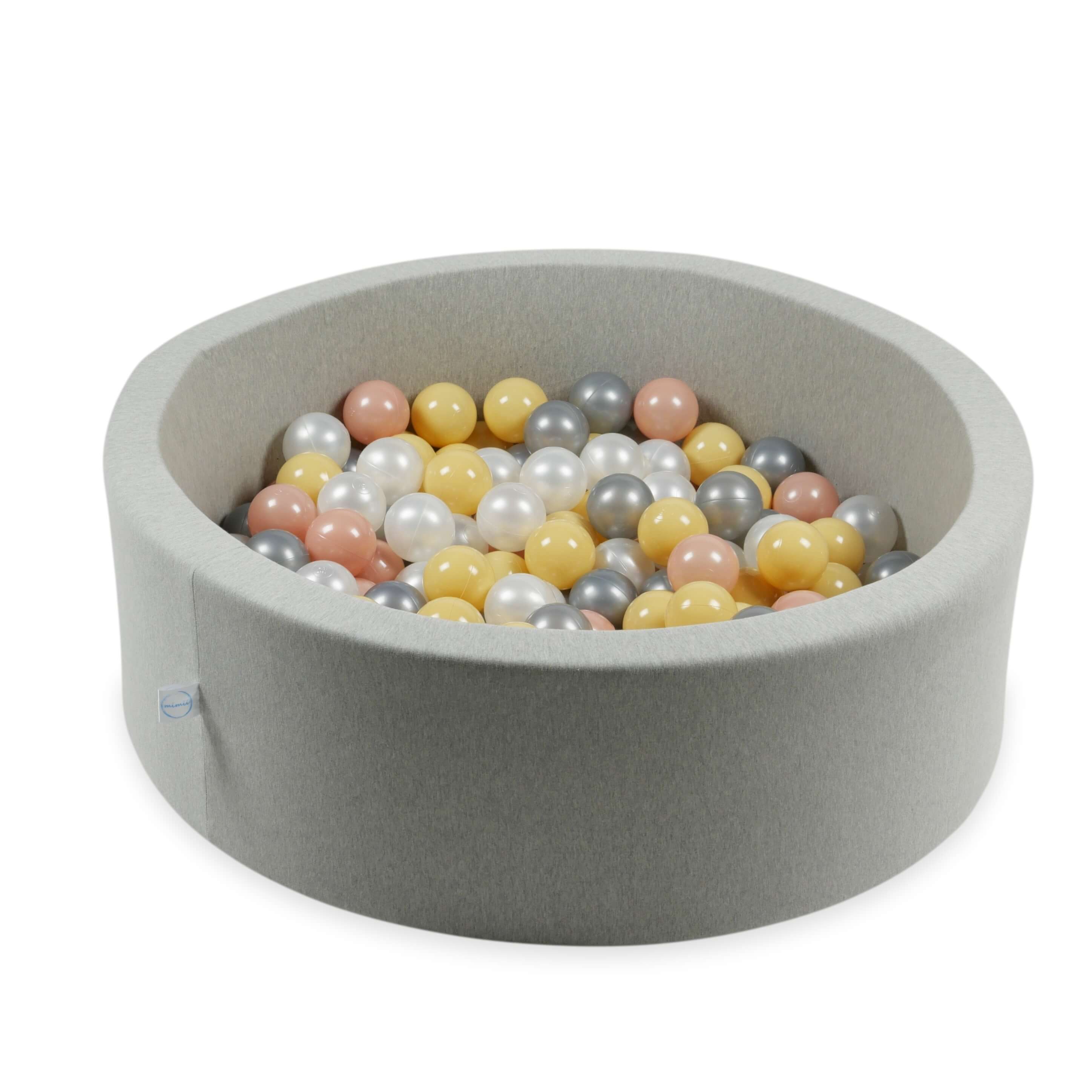 Balles de jeu ø7cm 50 pièces perle, dore rose, beige, argent