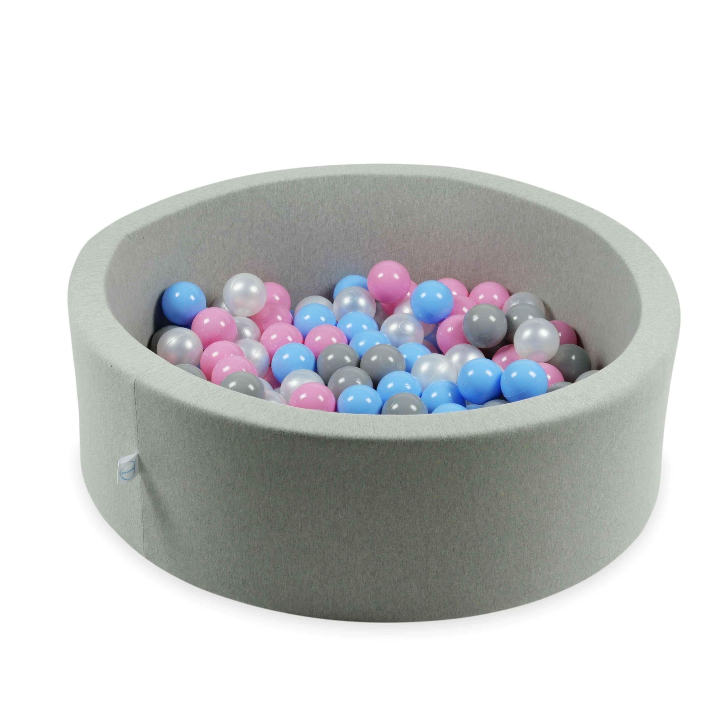 Balles de jeu ø7cm 50 pièces perle, gris, bleu clair, rose poudré