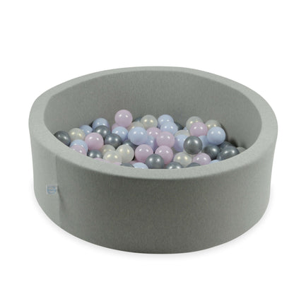 Balles de jeu ø7cm 100 pièces rose perle clair, bleu perle clair, iridescent, argenté