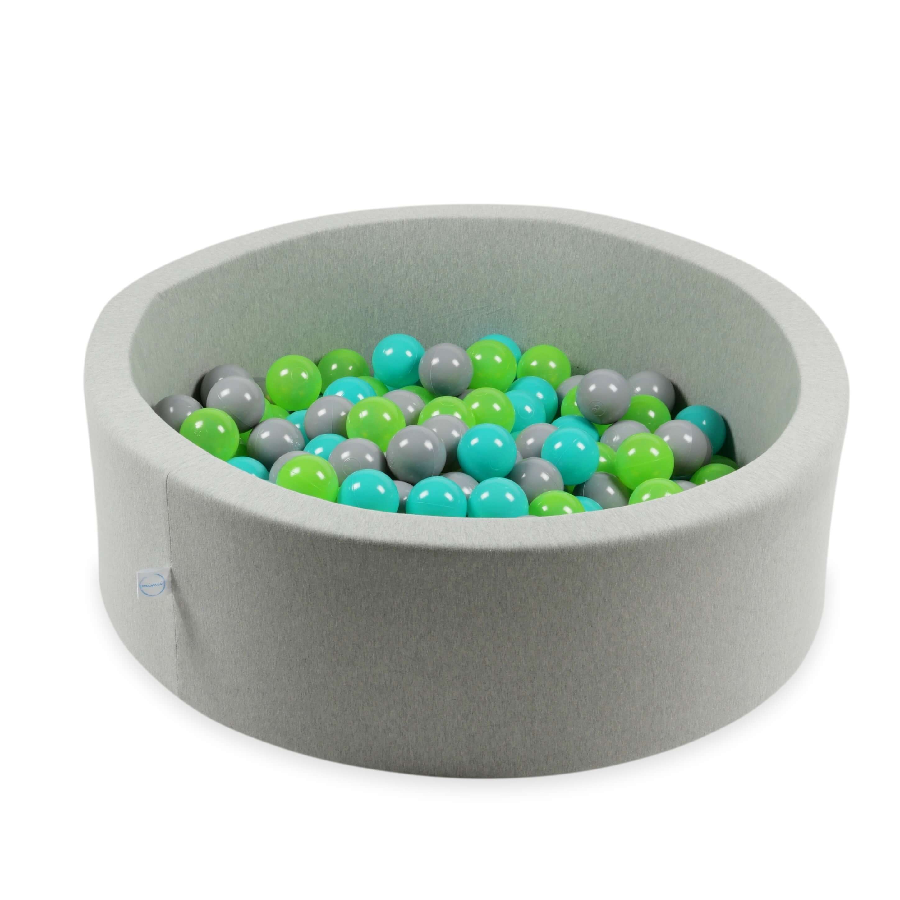 Balles de jeu ø7cm 500 pièces gris, turquoise, céladon