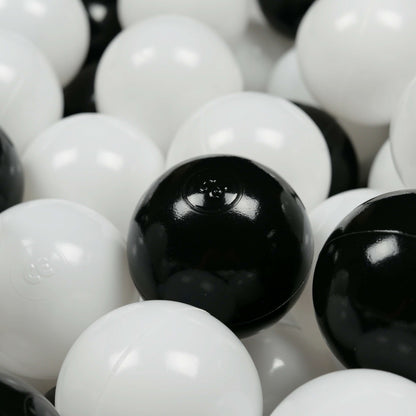 Balles de jeu ø7cm 25 pièces blanc, noir