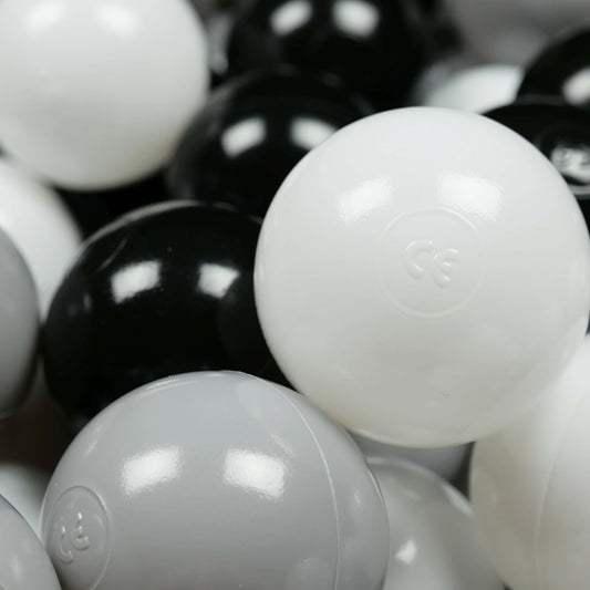 Balles de jeu ø7cm 400 pièces blanc, noir, gris