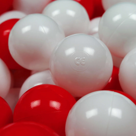 Balles de jeu ø7cm 50 pièces blanc, rouge
