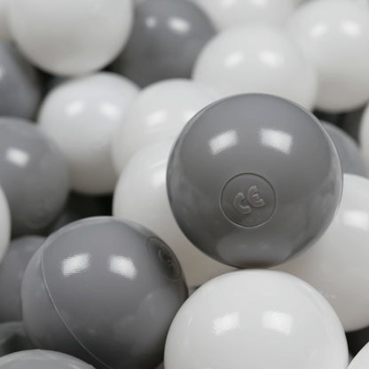 Balles de jeu ø7cm 100 pièces blanc, gris