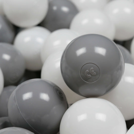 Balles de jeu ø7cm 200 pièces blanc, gris